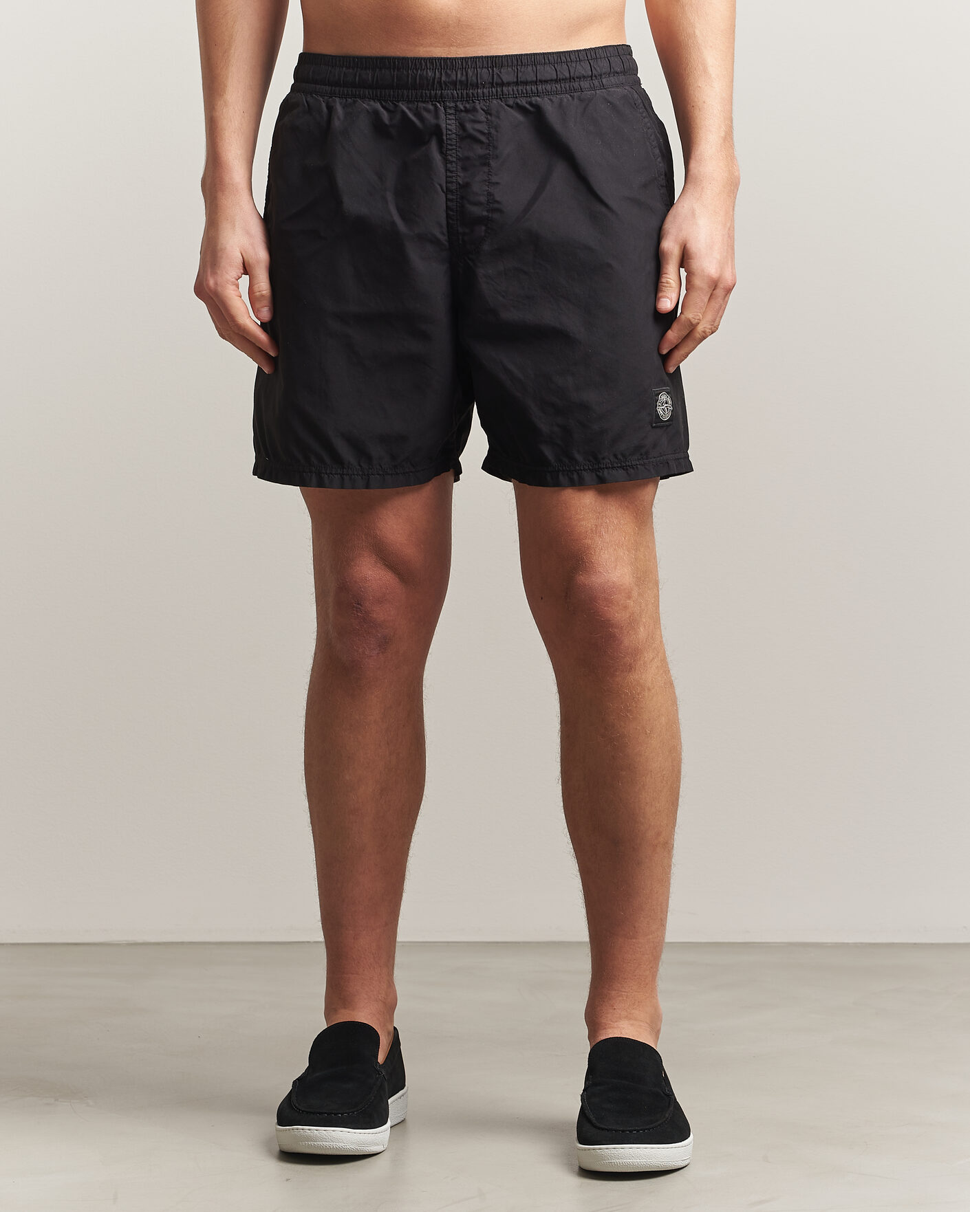 Mies | Uimahousut | Stone Island | Brushed Nylon Swimshorts Black