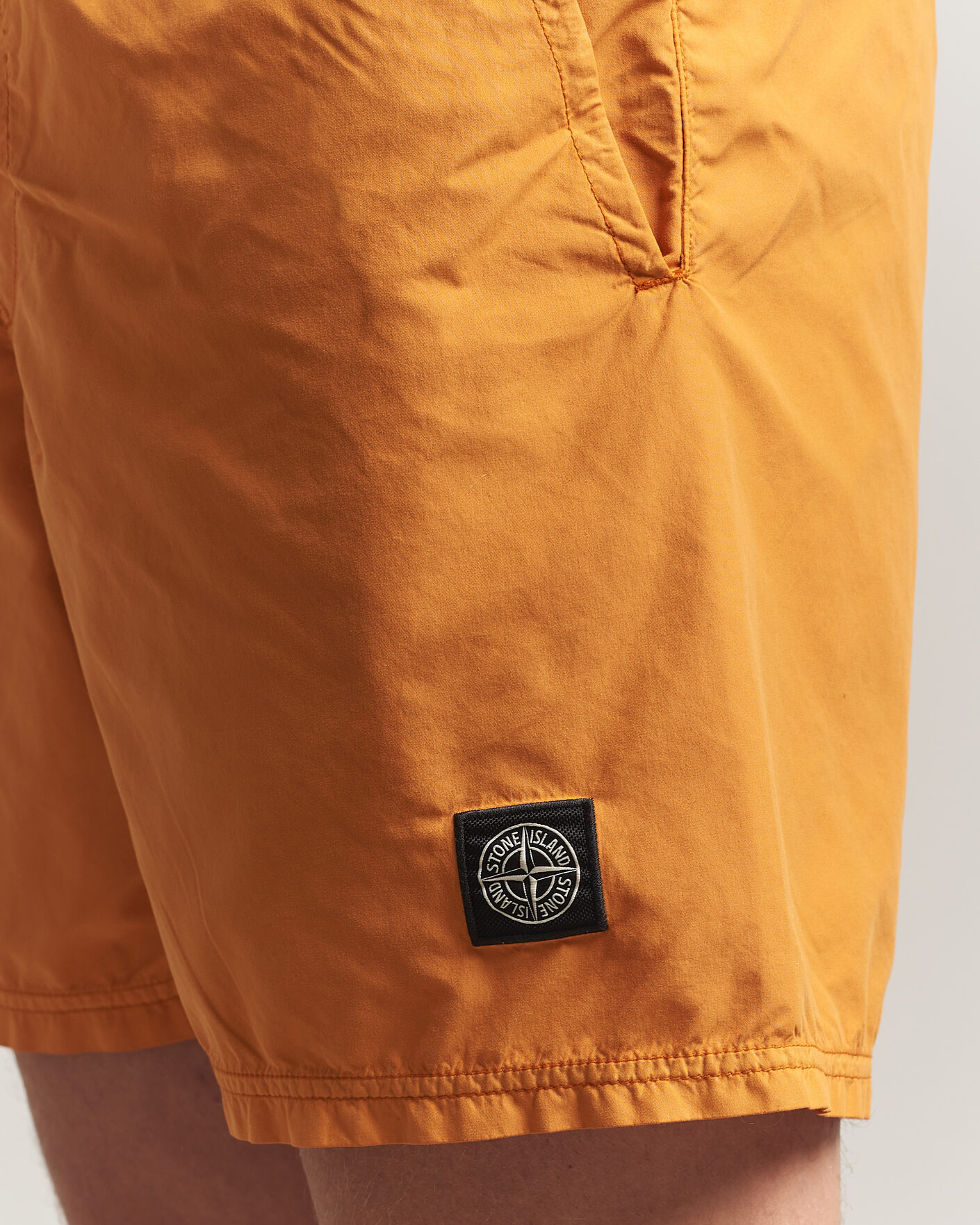Mies | Uimahousut | Stone Island | Brushed Nylon Swimshorts Tangerine