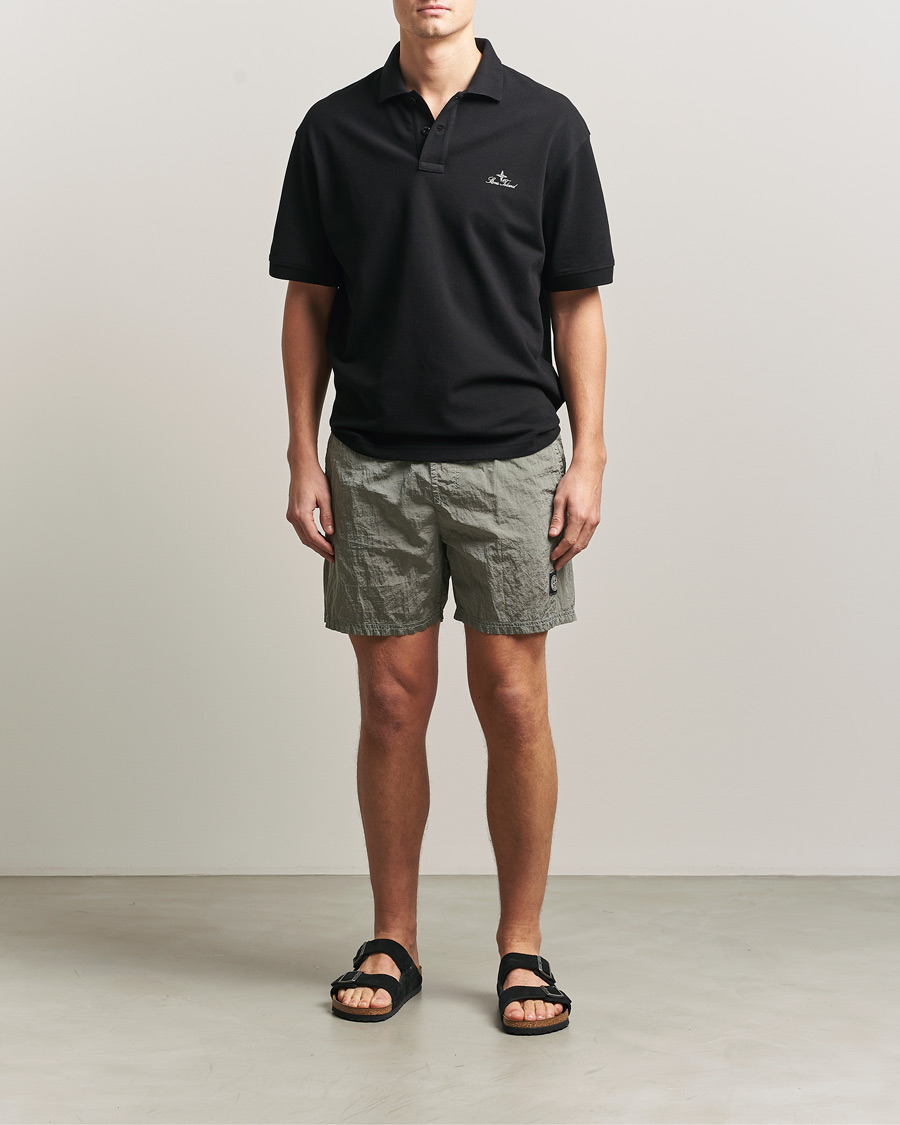 Mies | Uimahousut | Stone Island | Nylon Metal Econyl Swimshorts Pearl Grey