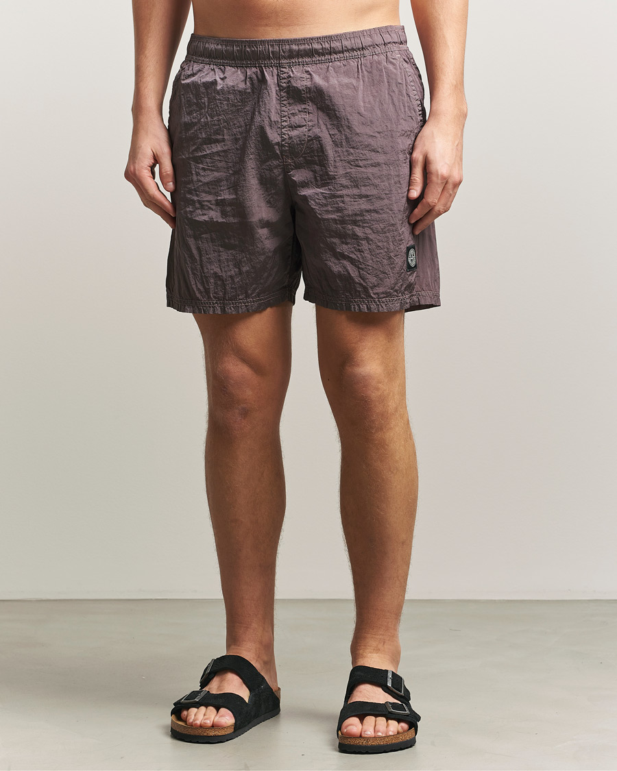 Mies | Uimahousut | Stone Island | Nylon Metal Econyl Swimshorts Purple Grey