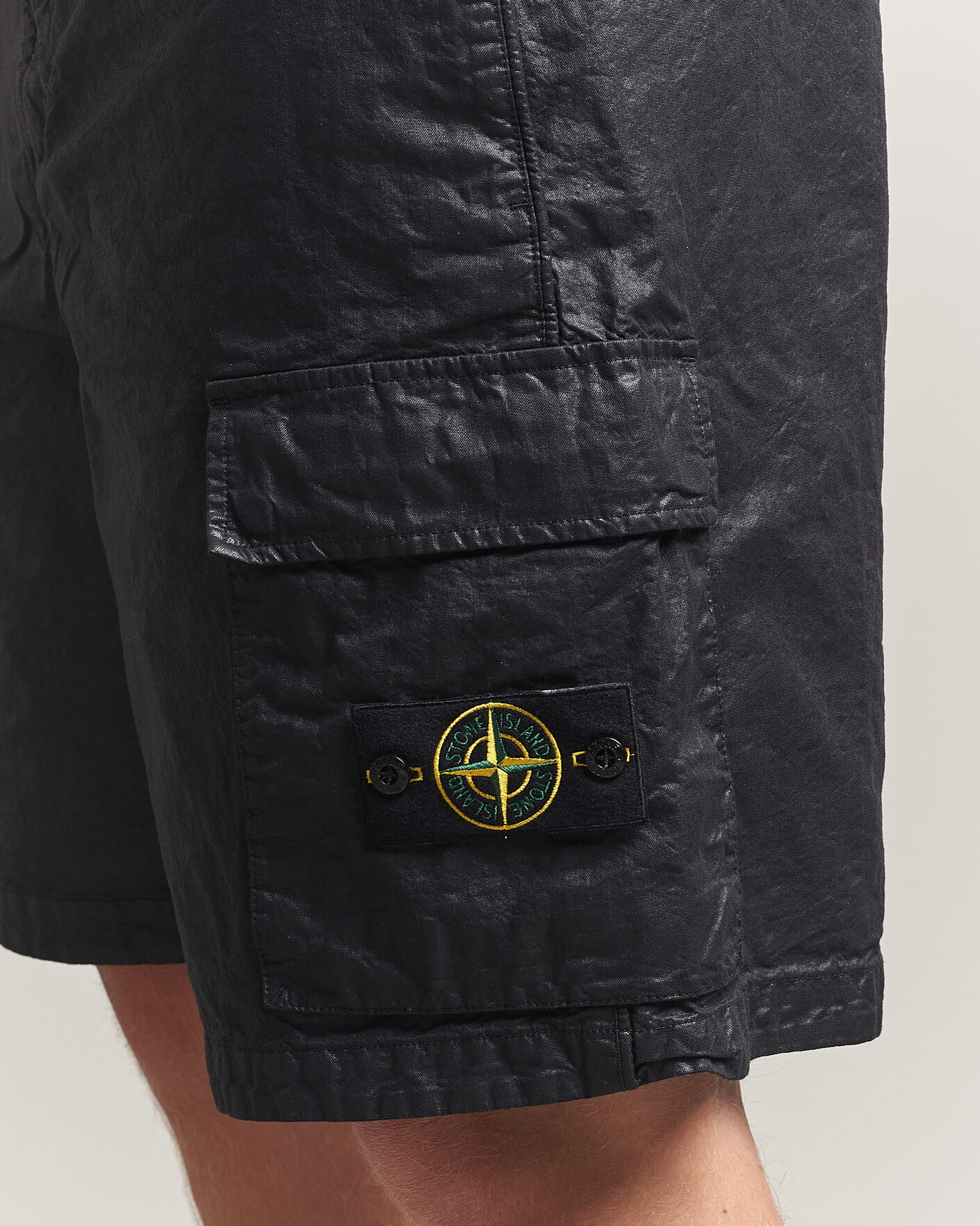 Mies | Shortsit | Stone Island | Nylon Panama Cargo Shorts Black