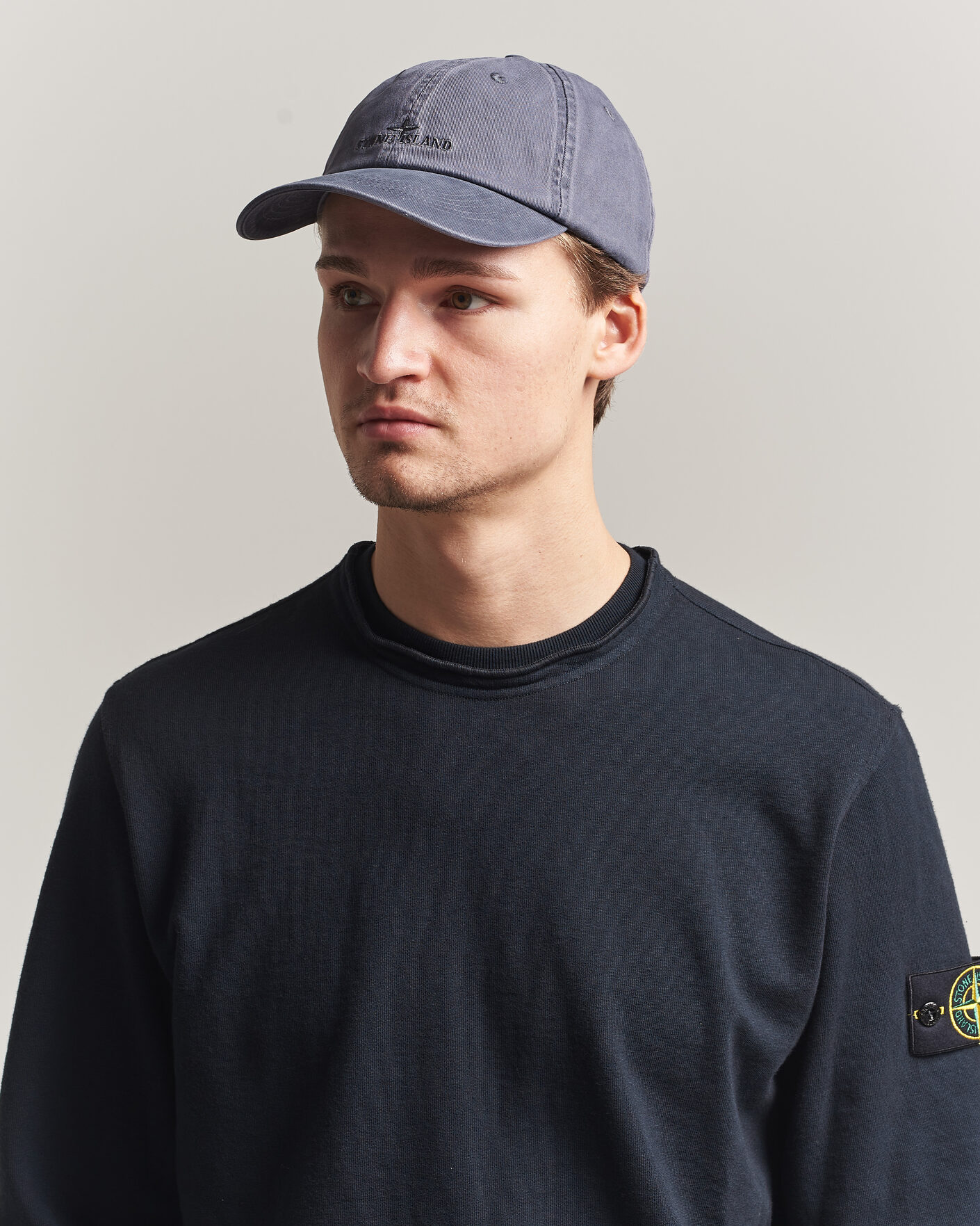 Mies | Päähineet | Stone Island | Cotton Gabardine Cap Blue/Grey