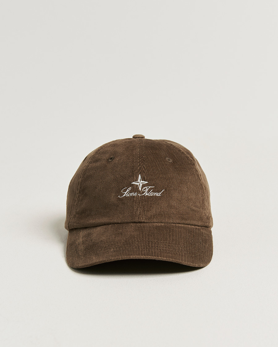 Mies | Päähineet | Stone Island | Micro Cord Cotton Cap Umber