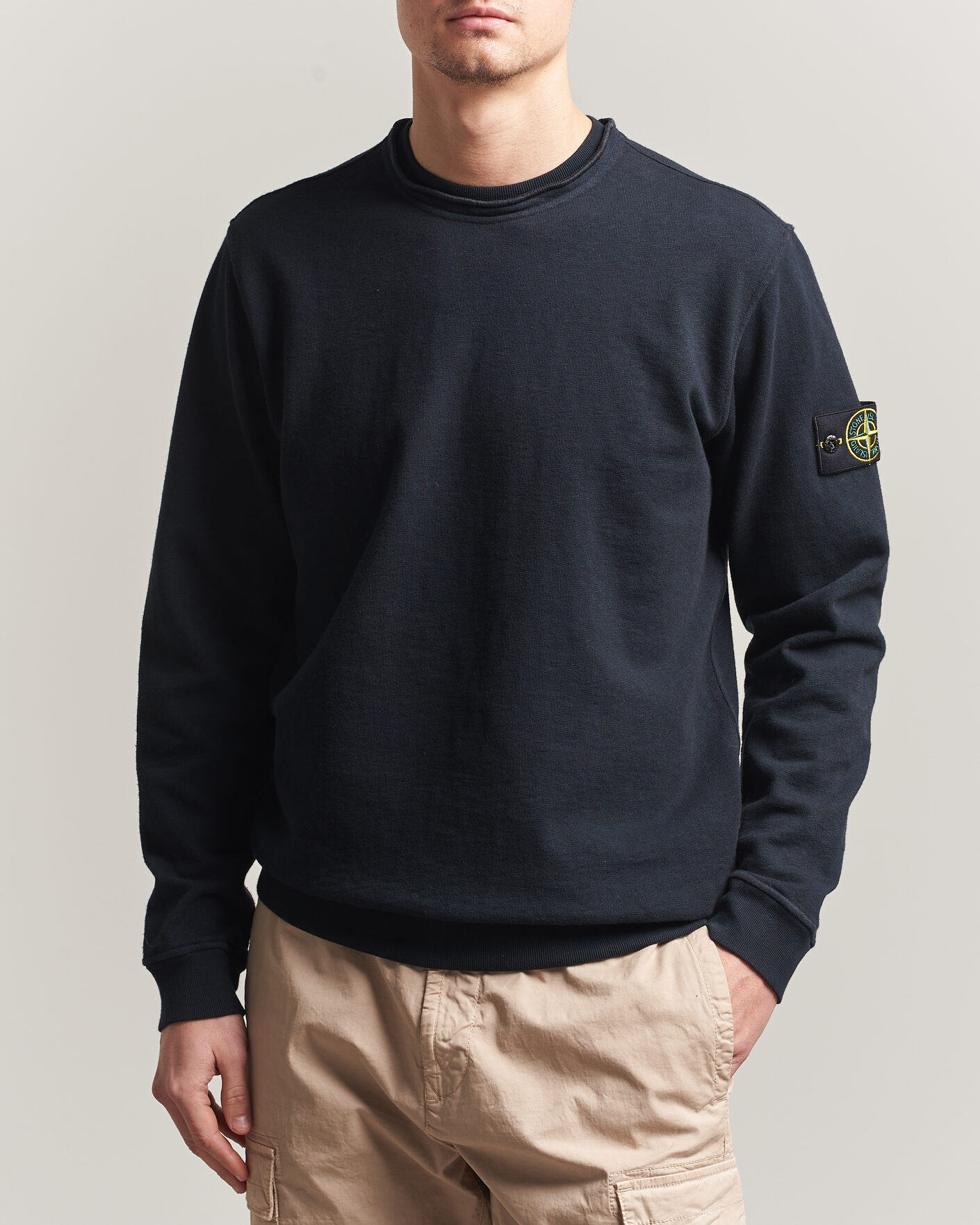 Mies | Puserot | Stone Island | Old Dyed Cotton Sweatshirt Navy
