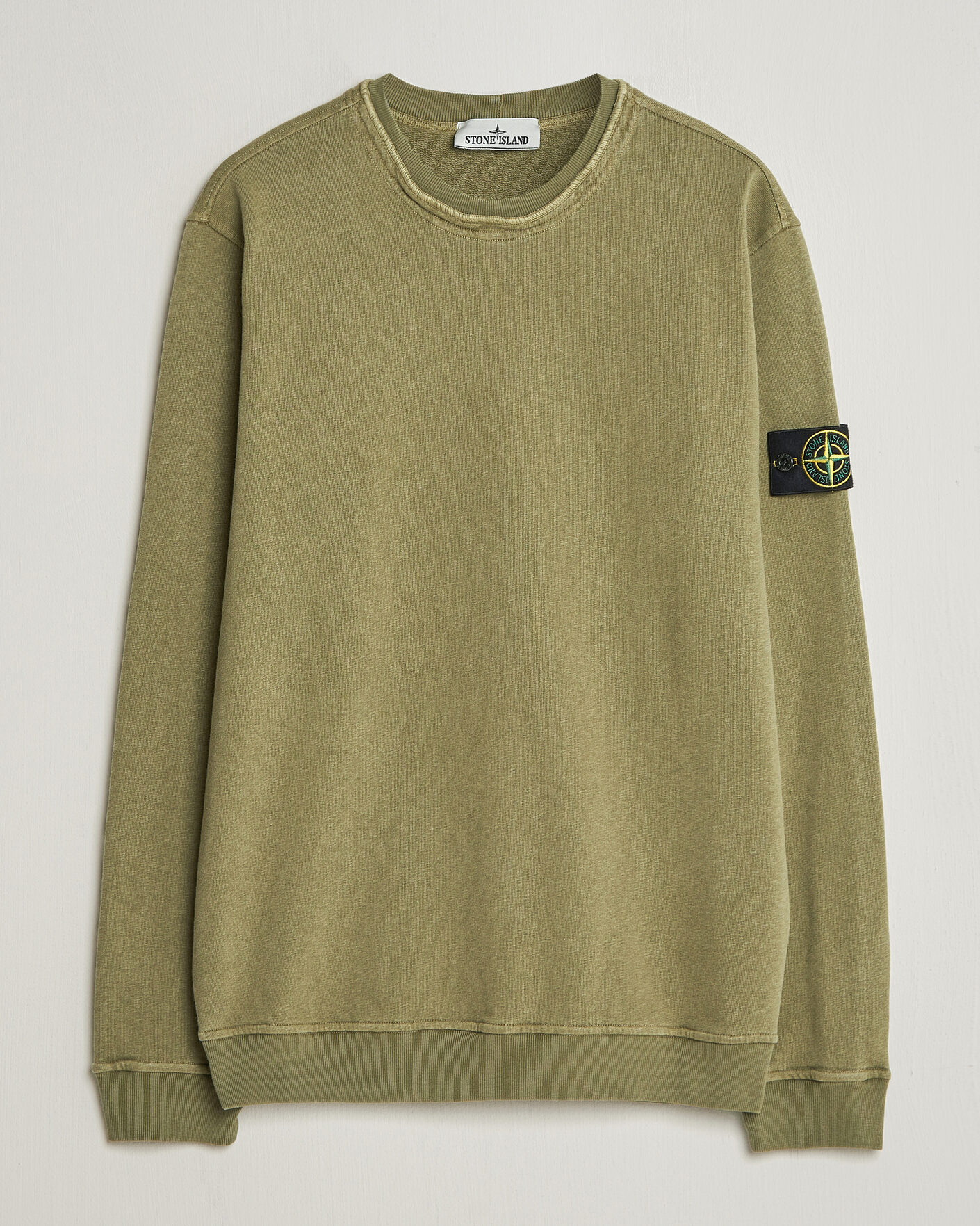 Mies | Puserot | Stone Island | Old Dyed Cotton Sweatshirt Military Green