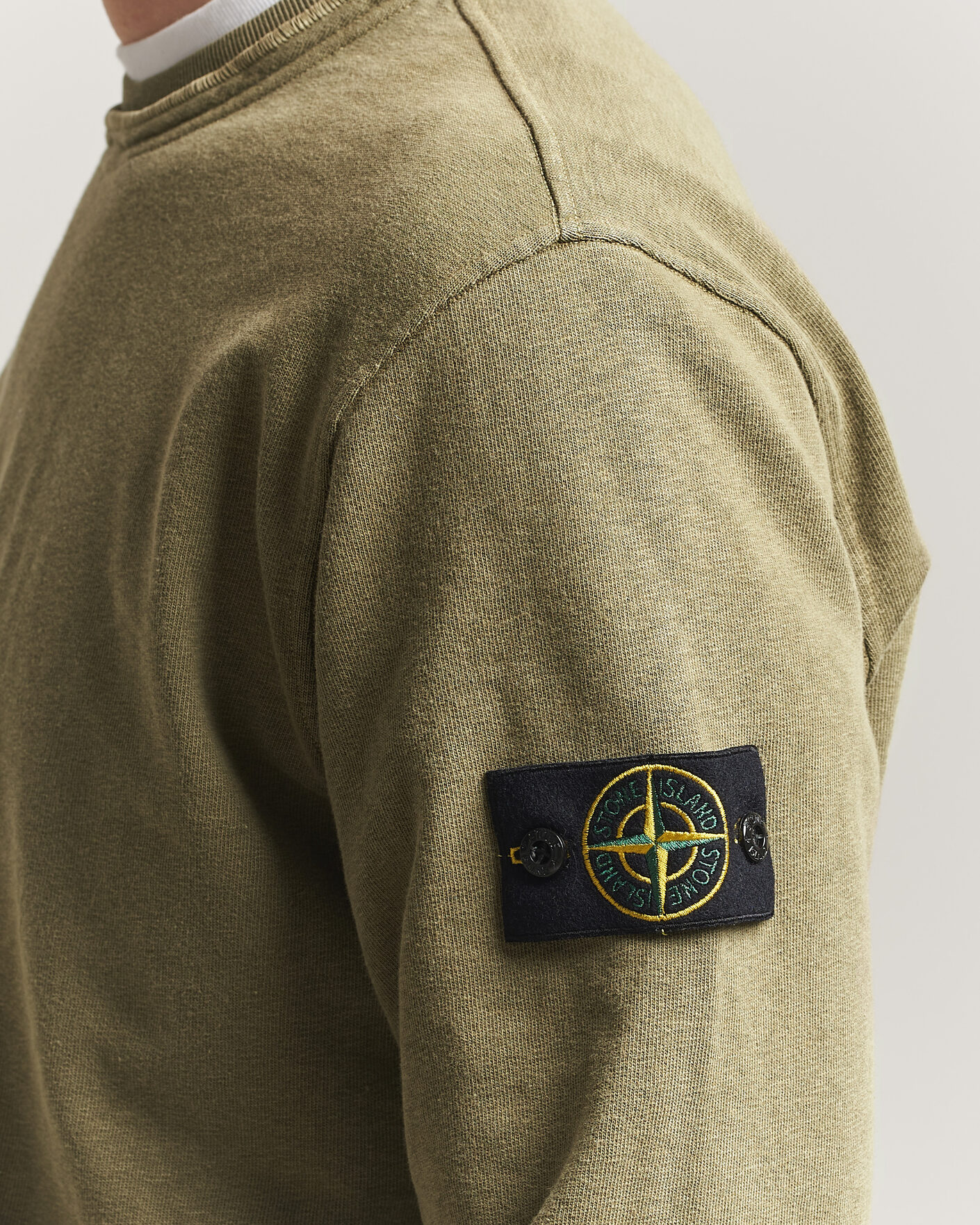 Mies | Puserot | Stone Island | Old Dyed Cotton Sweatshirt Military Green