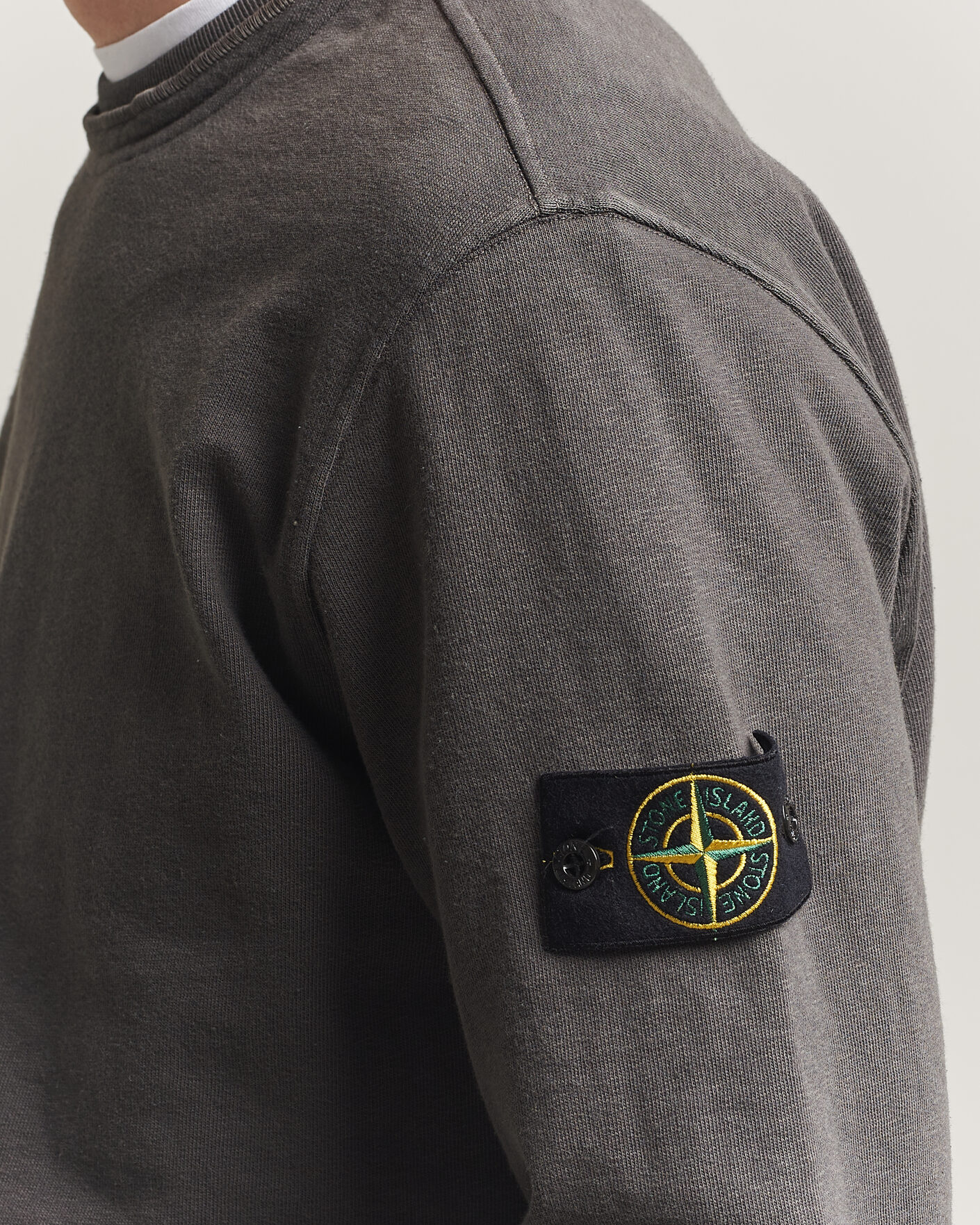 Mies | Puserot | Stone Island | Old Dyed Cotton Sweatshirt Charcoal