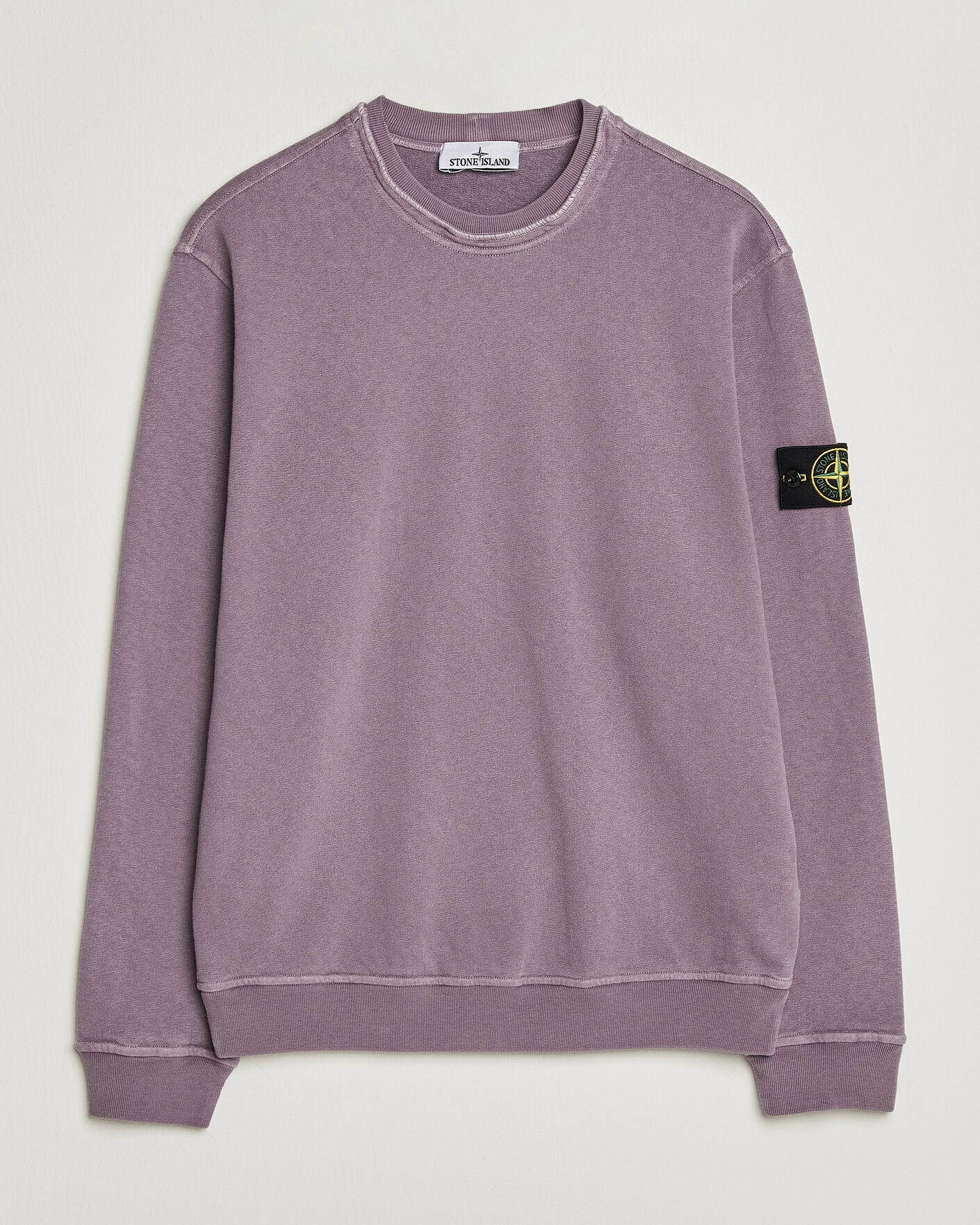 Mies | Puserot | Stone Island | Old Dyed Cotton Sweatshirt Purple Grey