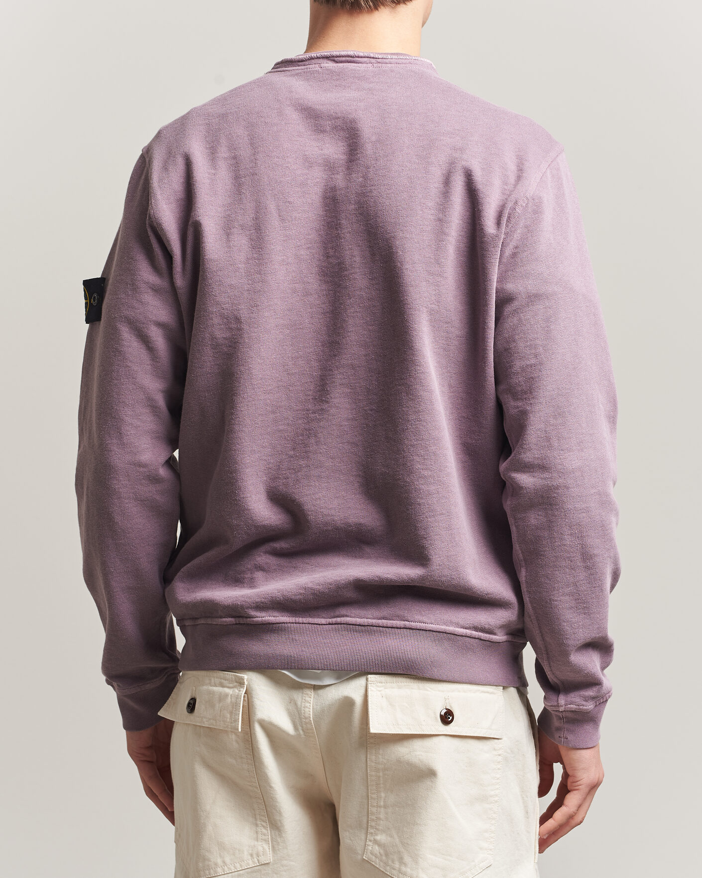 Mies | Puserot | Stone Island | Old Dyed Cotton Sweatshirt Purple Grey