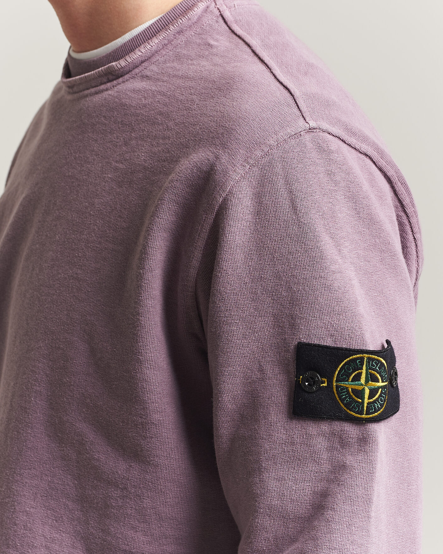 Mies | Puserot | Stone Island | Old Dyed Cotton Sweatshirt Purple Grey