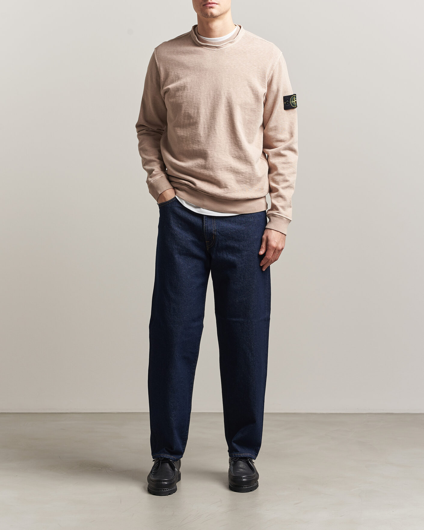 Mies | Puserot | Stone Island | Old Dyed Cotton Sweatshirt Desert