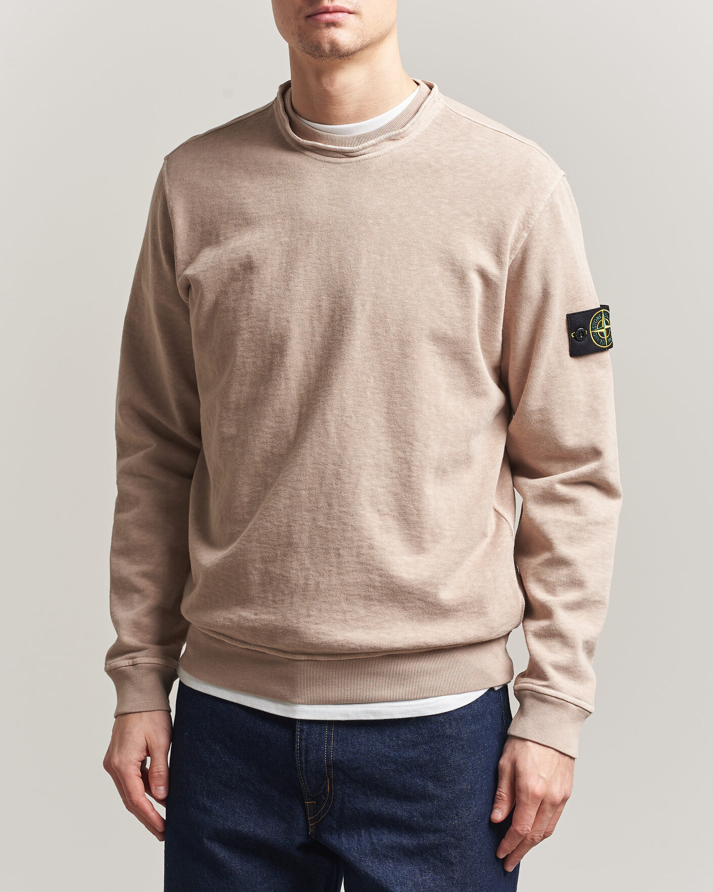 Mies | Puserot | Stone Island | Old Dyed Cotton Sweatshirt Desert