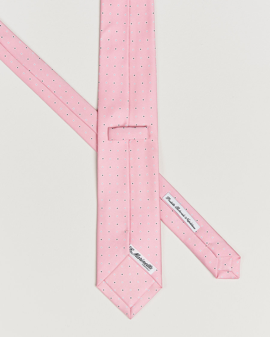 Mies | Solmiot | E. Marinella | 3-Fold Printed Silk Tie Pink