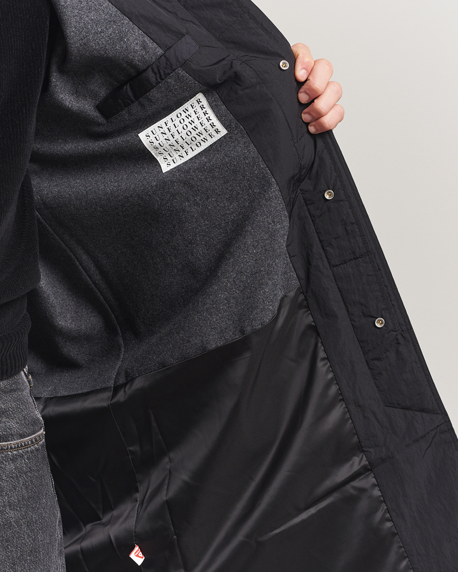 Mies | Takit | Sunflower | Relaxed Nylon Coat Black
