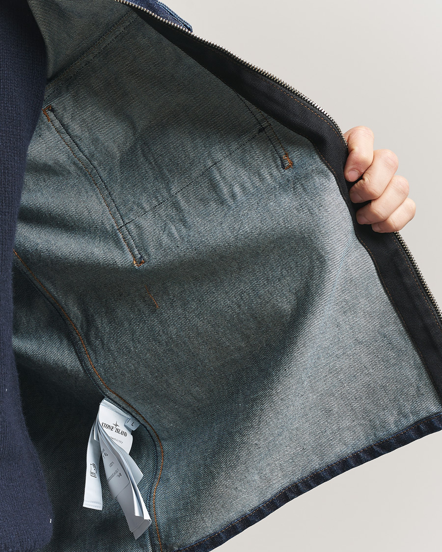 Mies | Takit | Stone Island | Denim Zip Shirt Jacket Blue Rinse