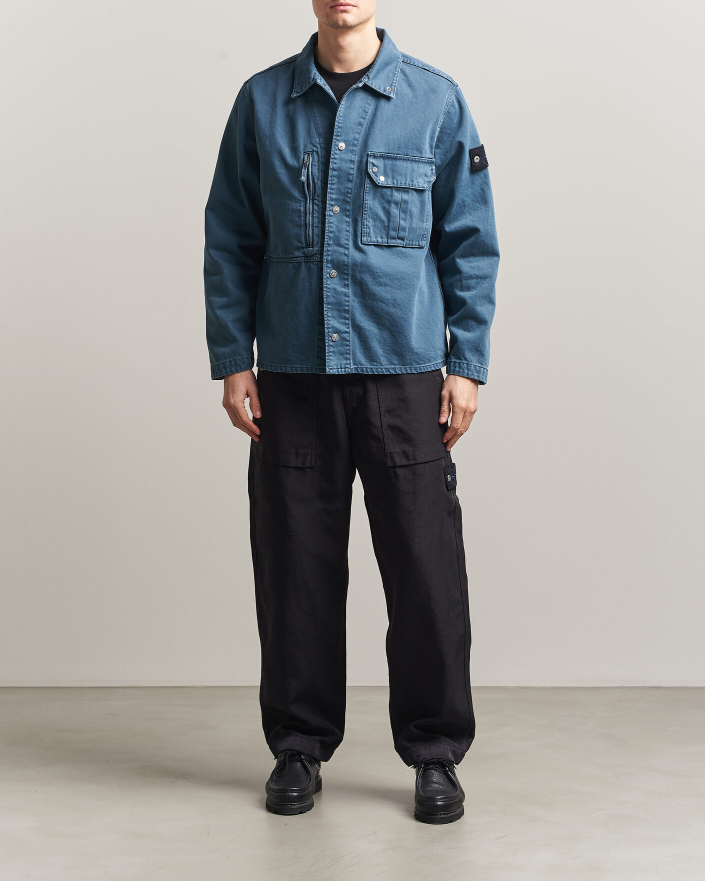 Mies | Kauluspaidat | Stone Island | Denim Overshirt Indigo