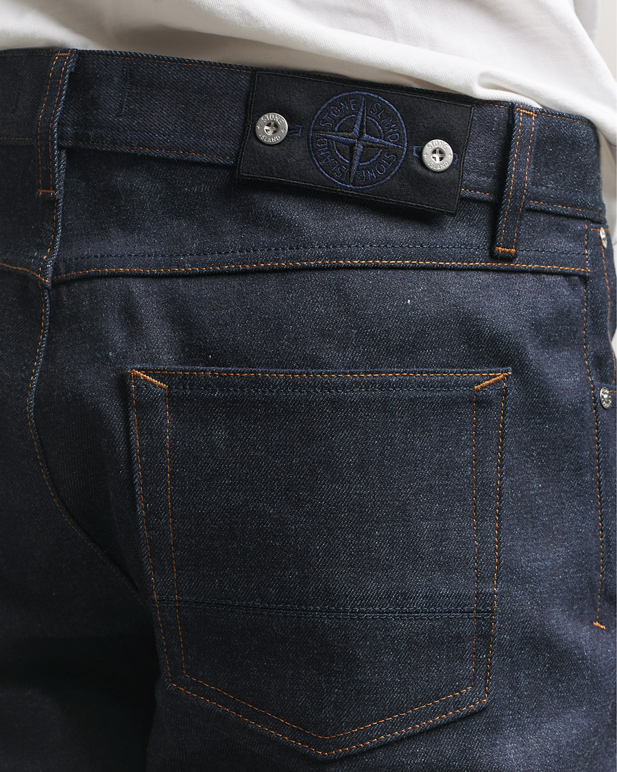 Mies | Farkut | Stone Island | Straight Fit Raw Denim Jeans Blue