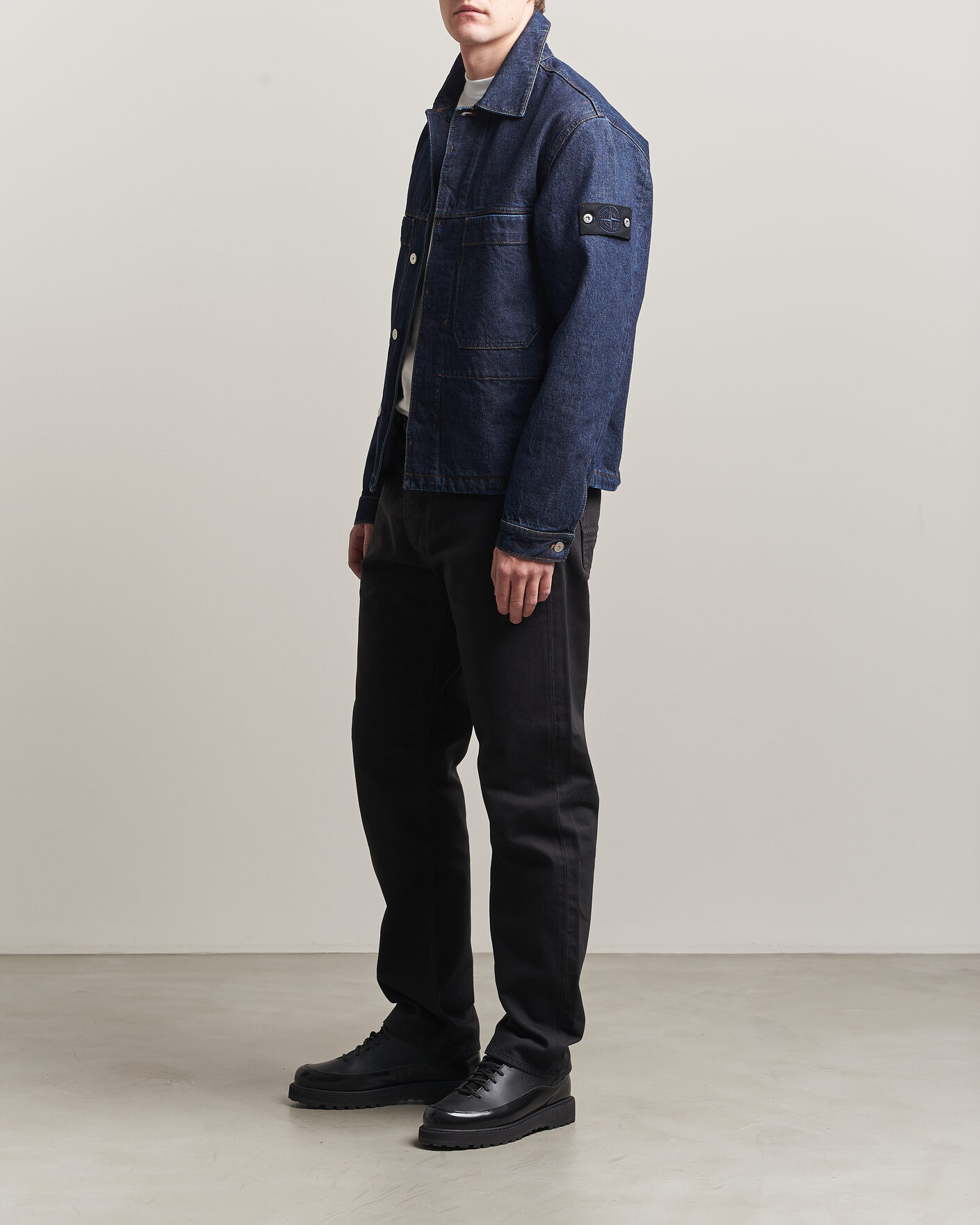 Mies | Farkut | Stone Island | Straight Fit Denim Jeans Black