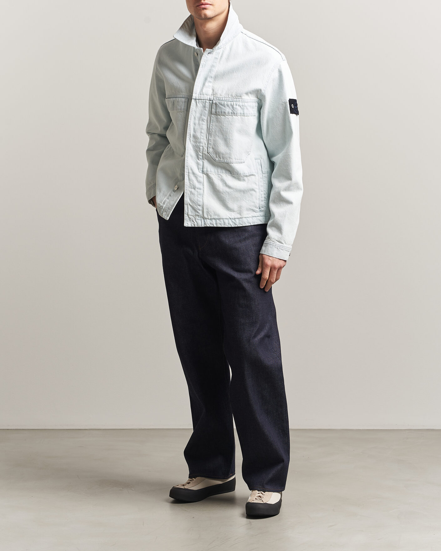 Mies | Farkut | Stone Island | Loose Fit Denim Jeans Blue Raw