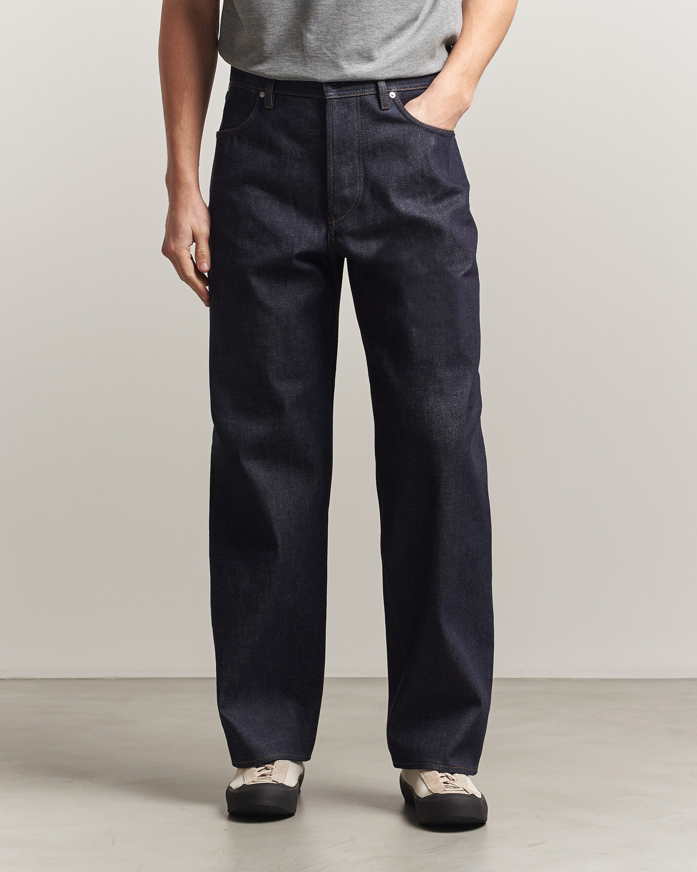 Mies | Farkut | Stone Island | Loose Fit Denim Jeans Blue Raw