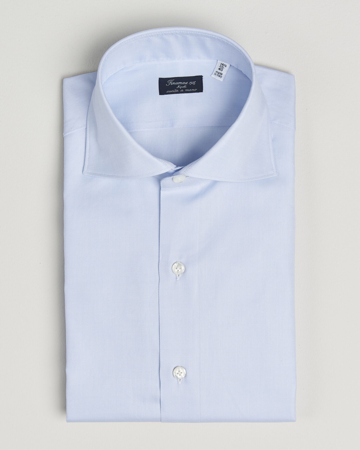 Mies | Kauluspaidat | Finamore Napoli | Milano Slim Royal Oxford Dress Shirt Light Blue