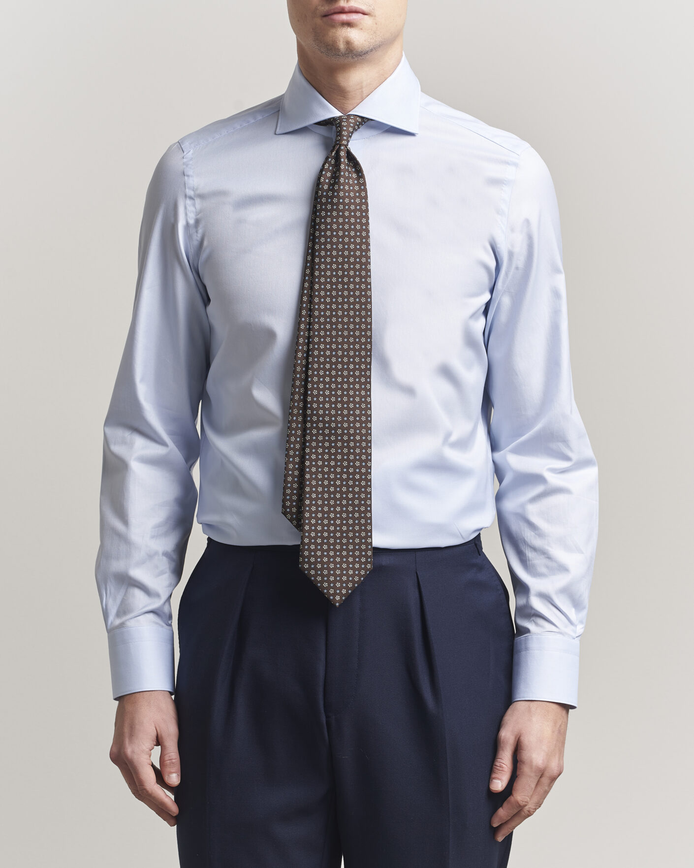 Mies | Kauluspaidat | Finamore Napoli | Milano Slim Royal Oxford Dress Shirt Light Blue