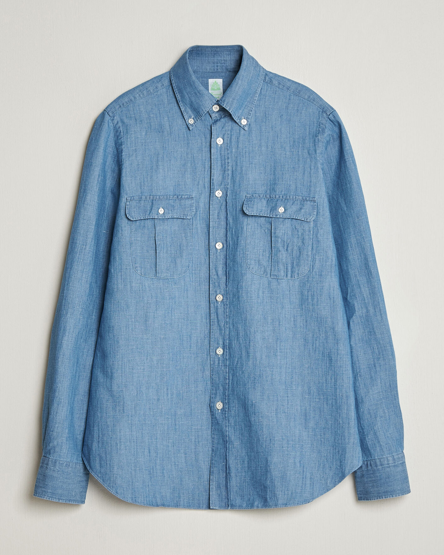 Mies | Kauluspaidat | Finamore Napoli | Double Pocket Overshirt Light Blue