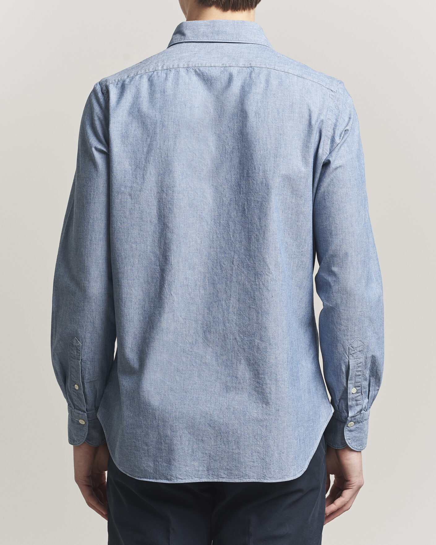 Mies | Kauluspaidat | Finamore Napoli | Gaeta Chambray Shirt Light Blue