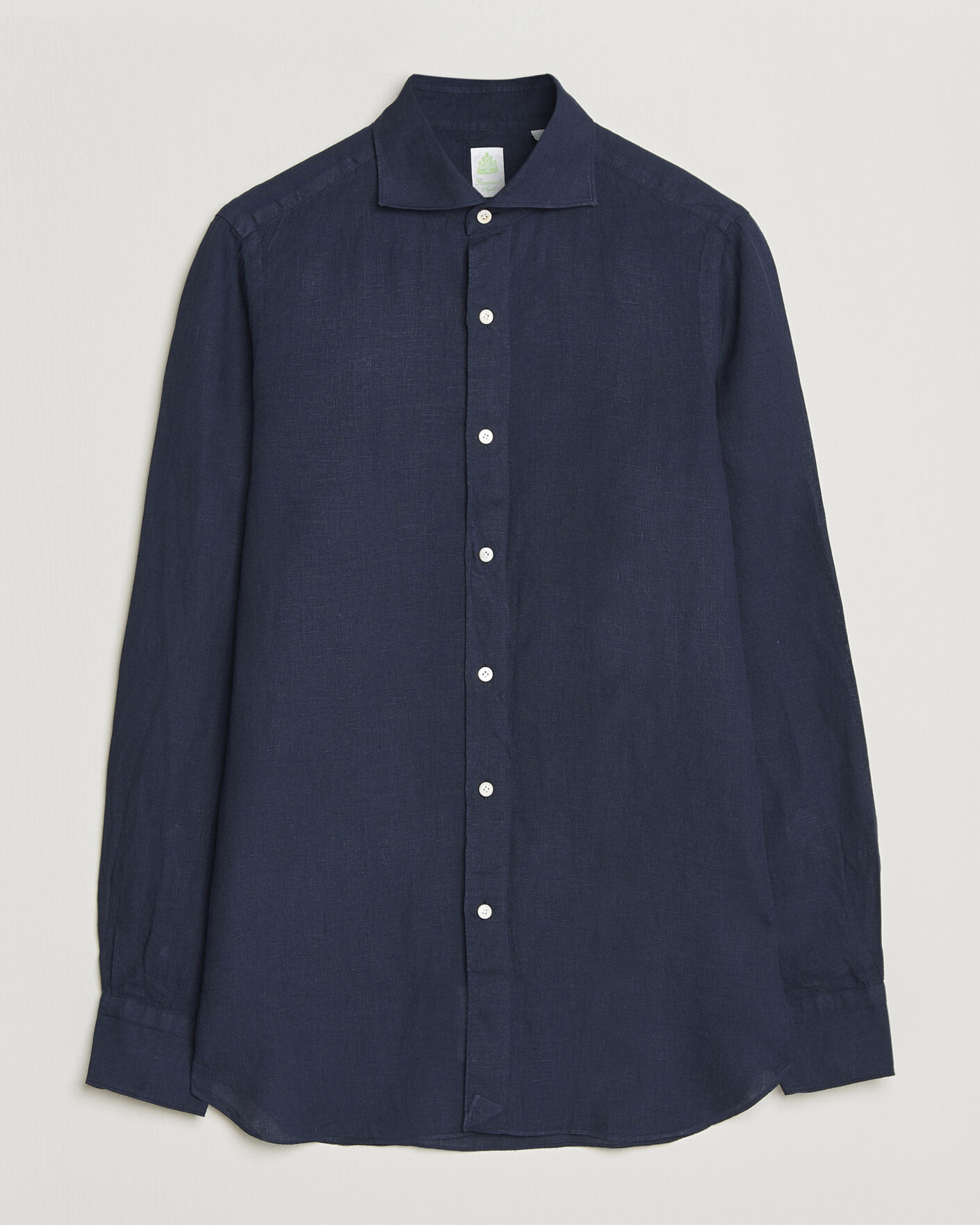 Mies | Kauluspaidat | Finamore Napoli | Gaeta Linen Shirt Navy