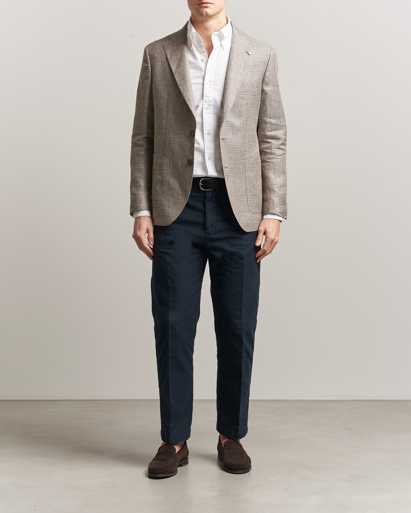 Mies | Kauluspaidat | Finamore Napoli | Gaeta Oxford Button Down Shirt White