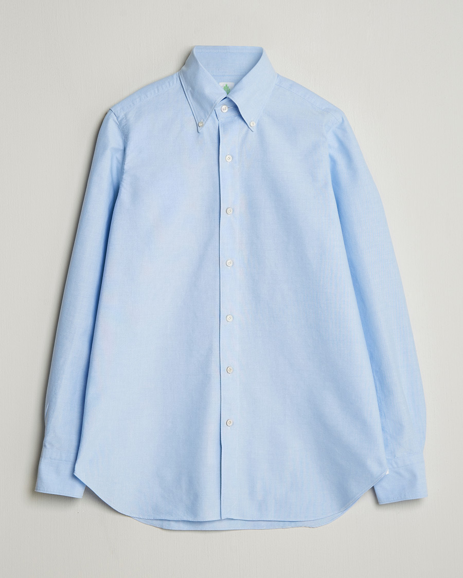 Mies | Kauluspaidat | Finamore Napoli | Gaeta Oxford Button Down Shirt Light Blue
