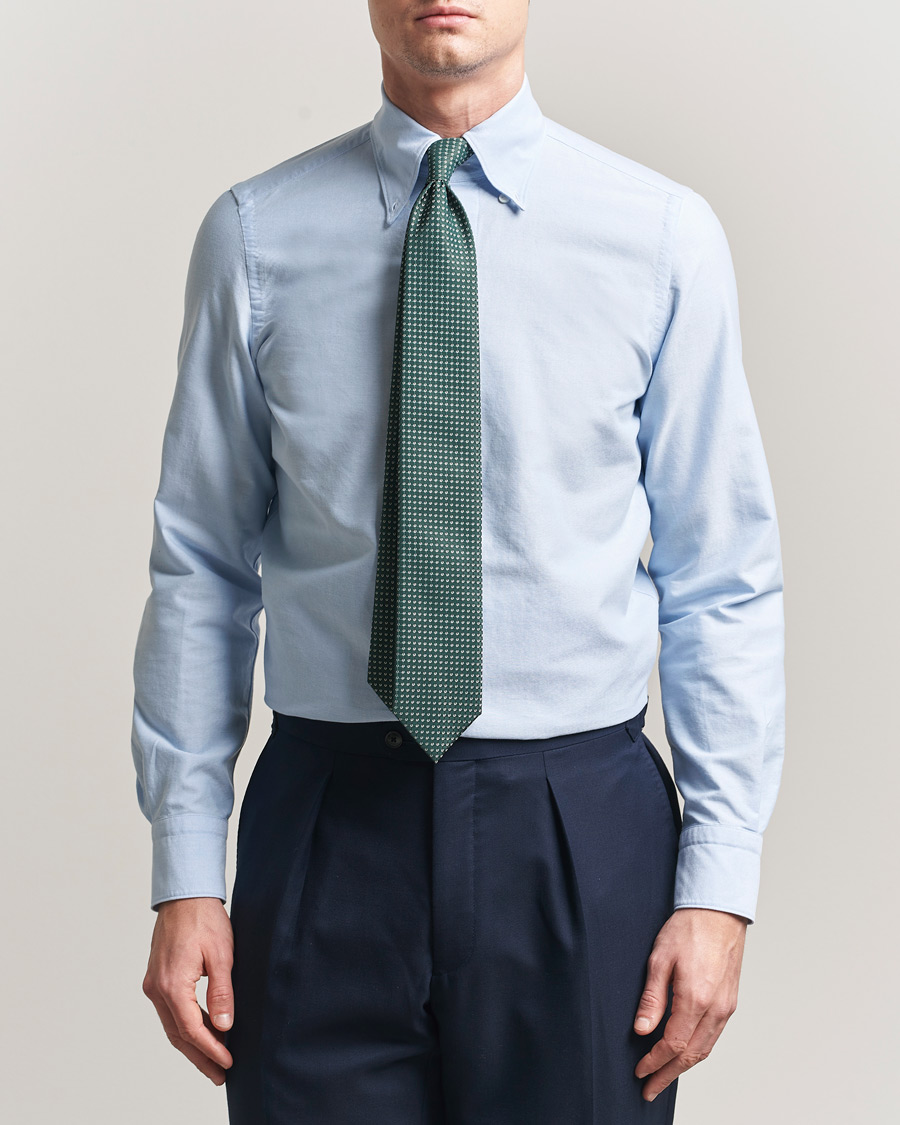 Mies | Kauluspaidat | Finamore Napoli | Gaeta Oxford Button Down Shirt Light Blue