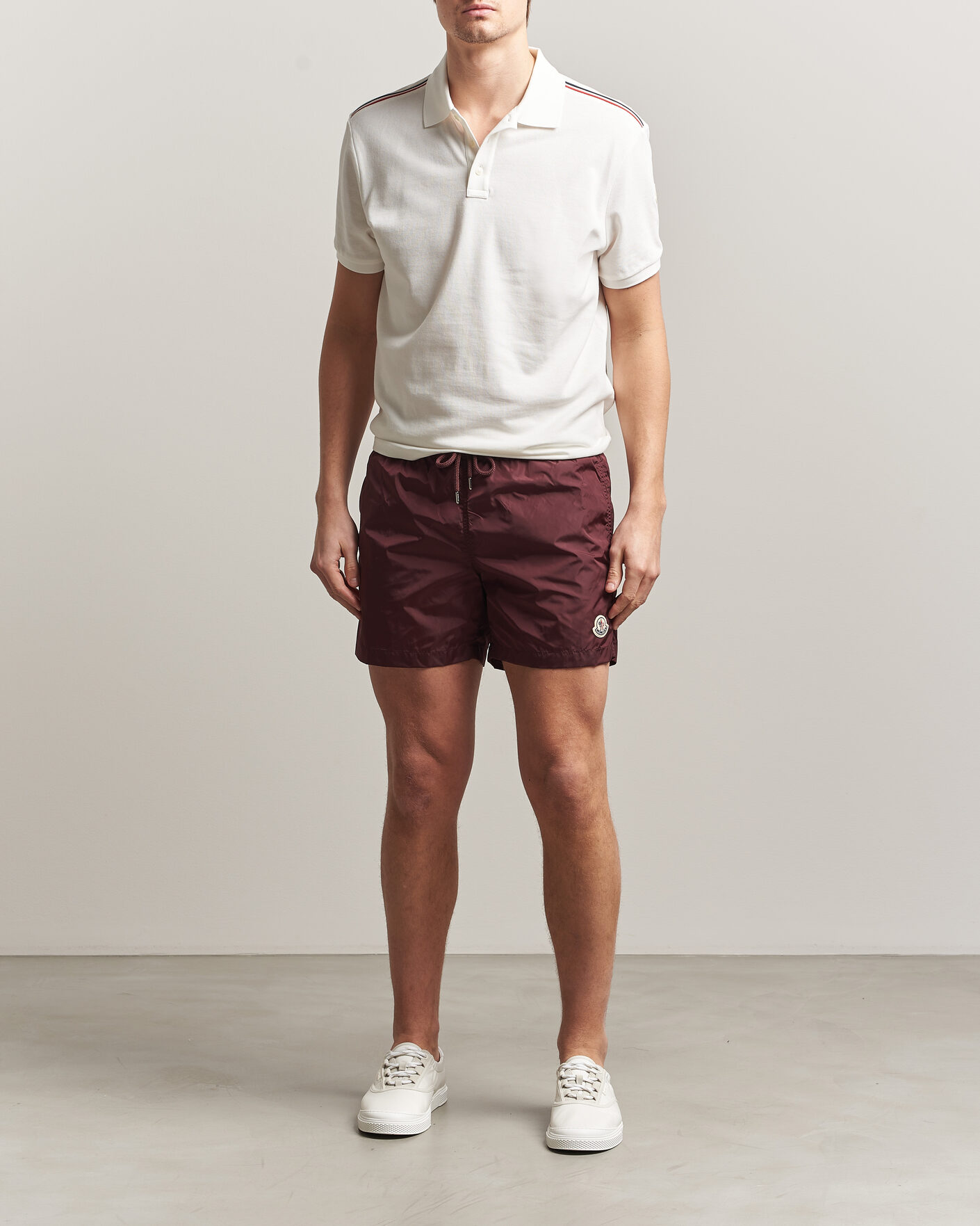 Mies | Uimahousut | Moncler | Nylon Swim Shorts Burgundy