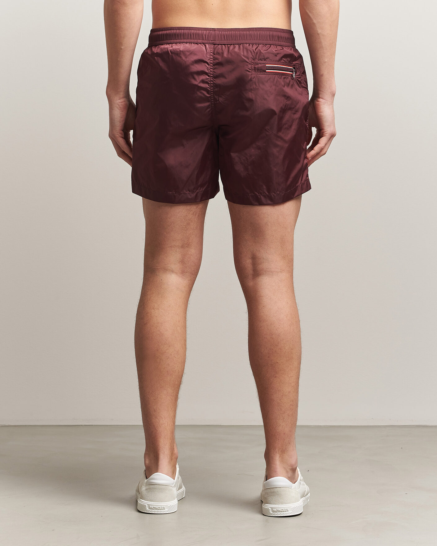 Mies | Uimahousut | Moncler | Nylon Swim Shorts Burgundy