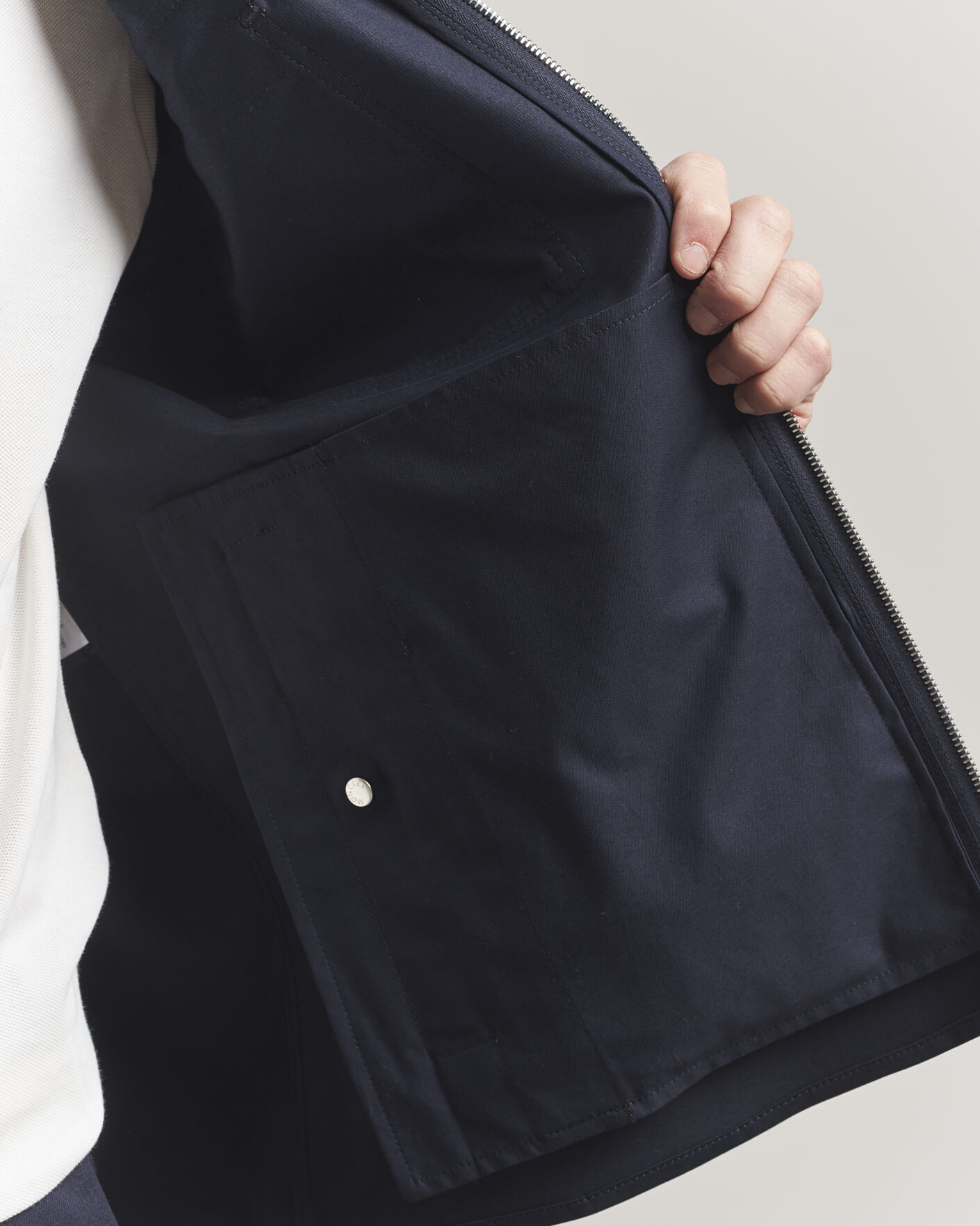 Mies | Kauluspaidat | Moncler | Zip Overshirt Navy