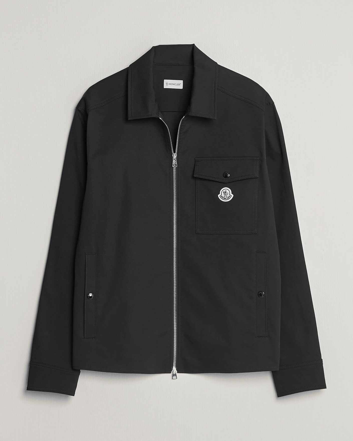 Mies | Kauluspaidat | Moncler | Zip Overshirt Black