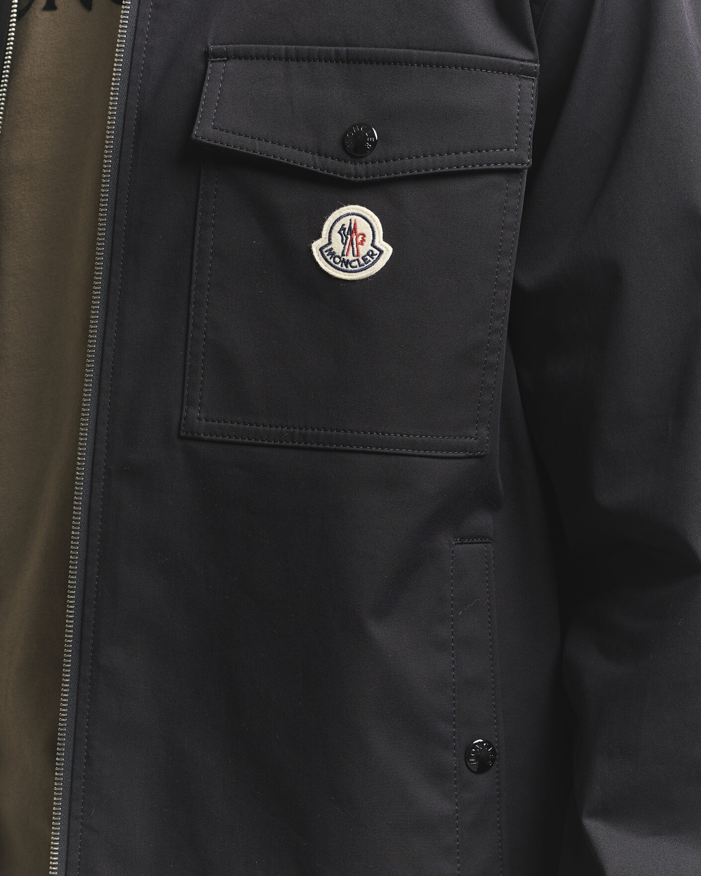 Mies | Kauluspaidat | Moncler | Zip Overshirt Black