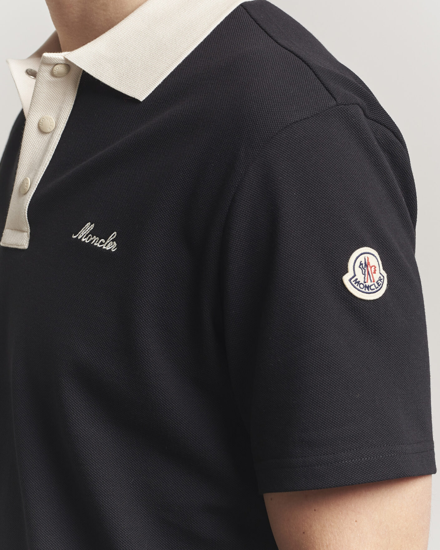 Mies | Pikeet | Moncler | Signature Logo Polo Black