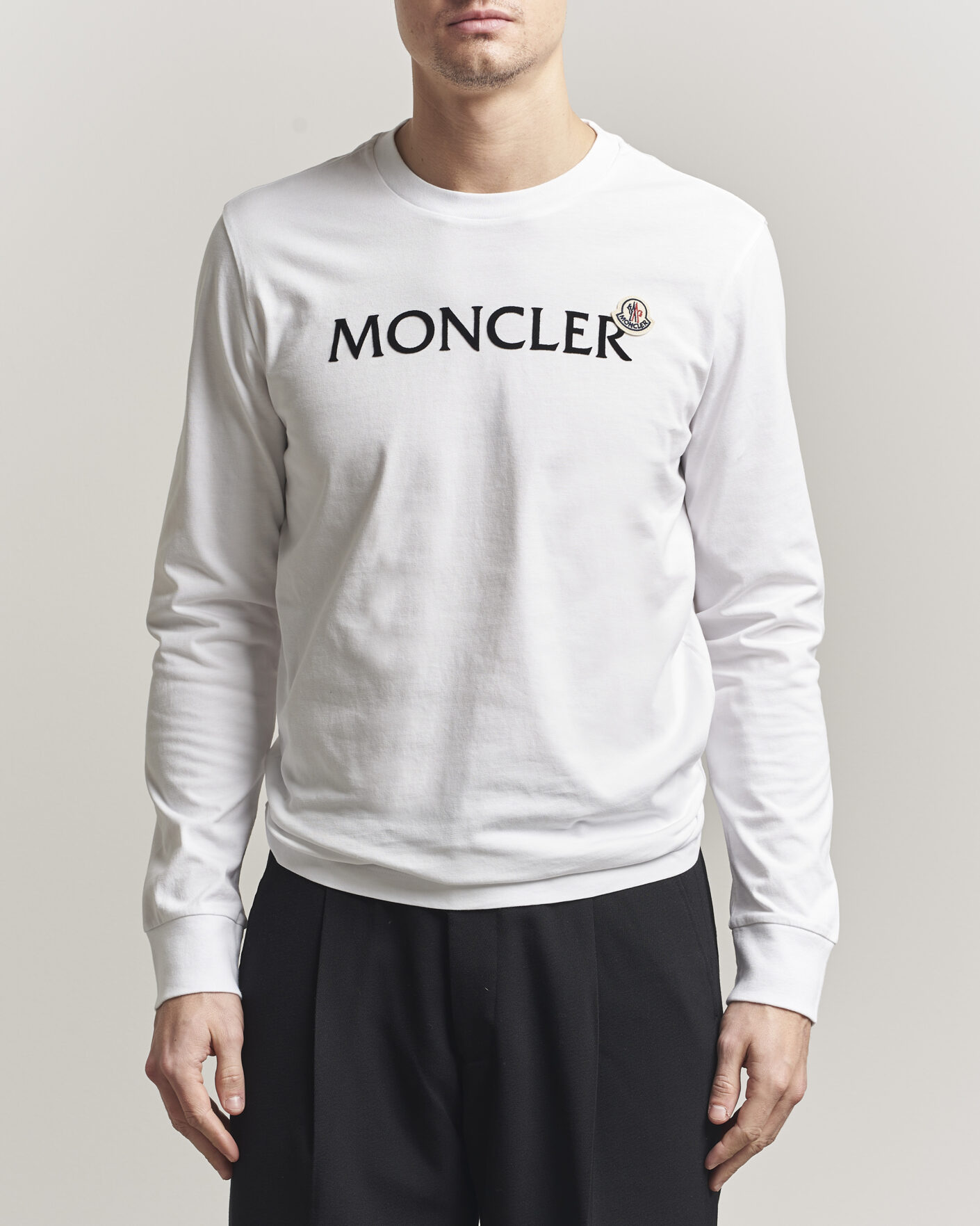 Mies | T-paidat | Moncler | Lettering Logo Long Sleeve T-Shirt White
