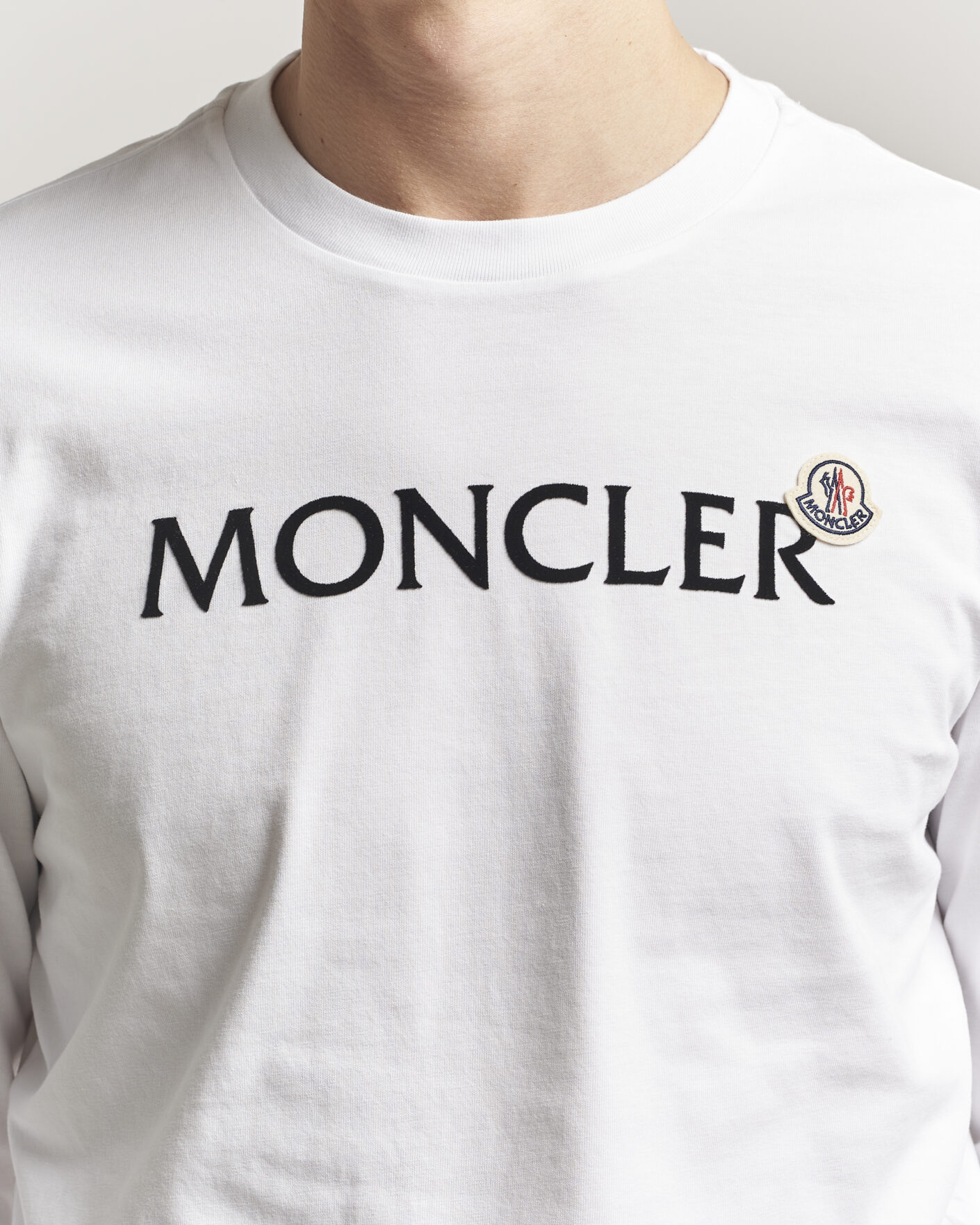 Mies | T-paidat | Moncler | Lettering Logo Long Sleeve T-Shirt White