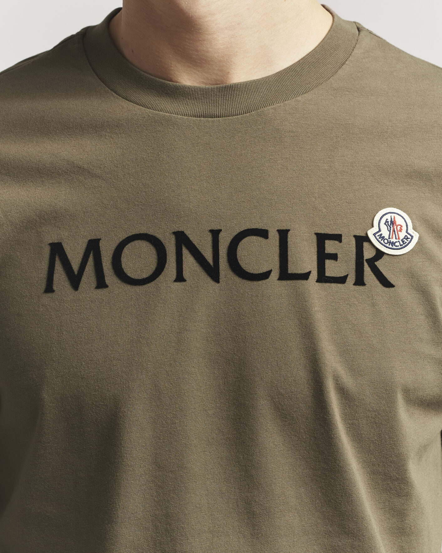 Mies | T-paidat | Moncler | Lettering Logo Long Sleeve T-Shirt Desert