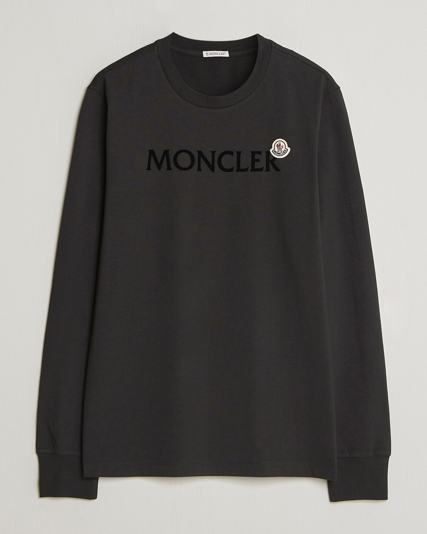 Mies | T-paidat | Moncler | Lettering Logo Long Sleeve T-Shirt Black