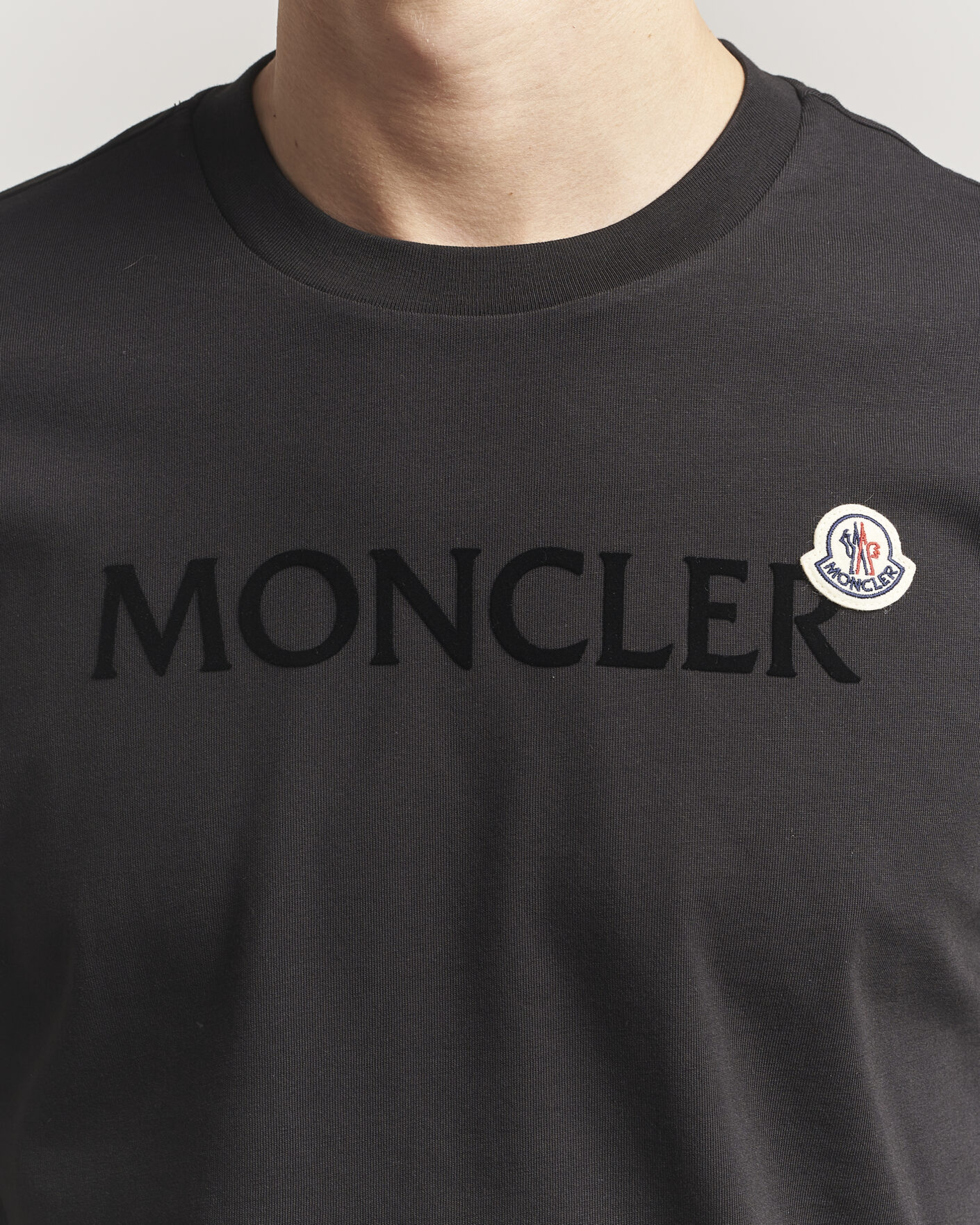 Mies | T-paidat | Moncler | Lettering Logo Long Sleeve T-Shirt Black
