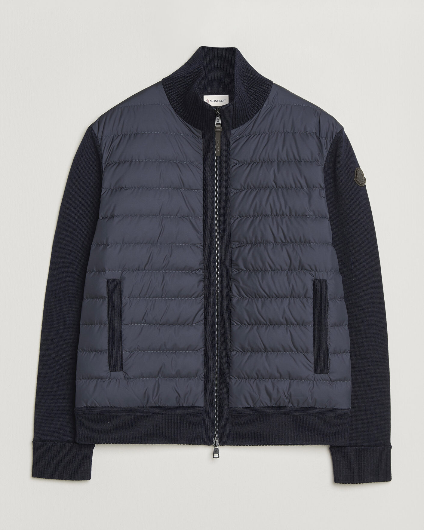 Mies | Takit | Moncler | Luxury Hybrid Zip Cardigan Navy