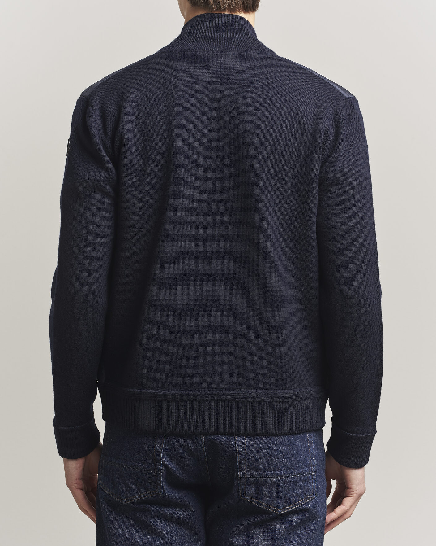 Mies | Takit | Moncler | Luxury Hybrid Zip Cardigan Navy