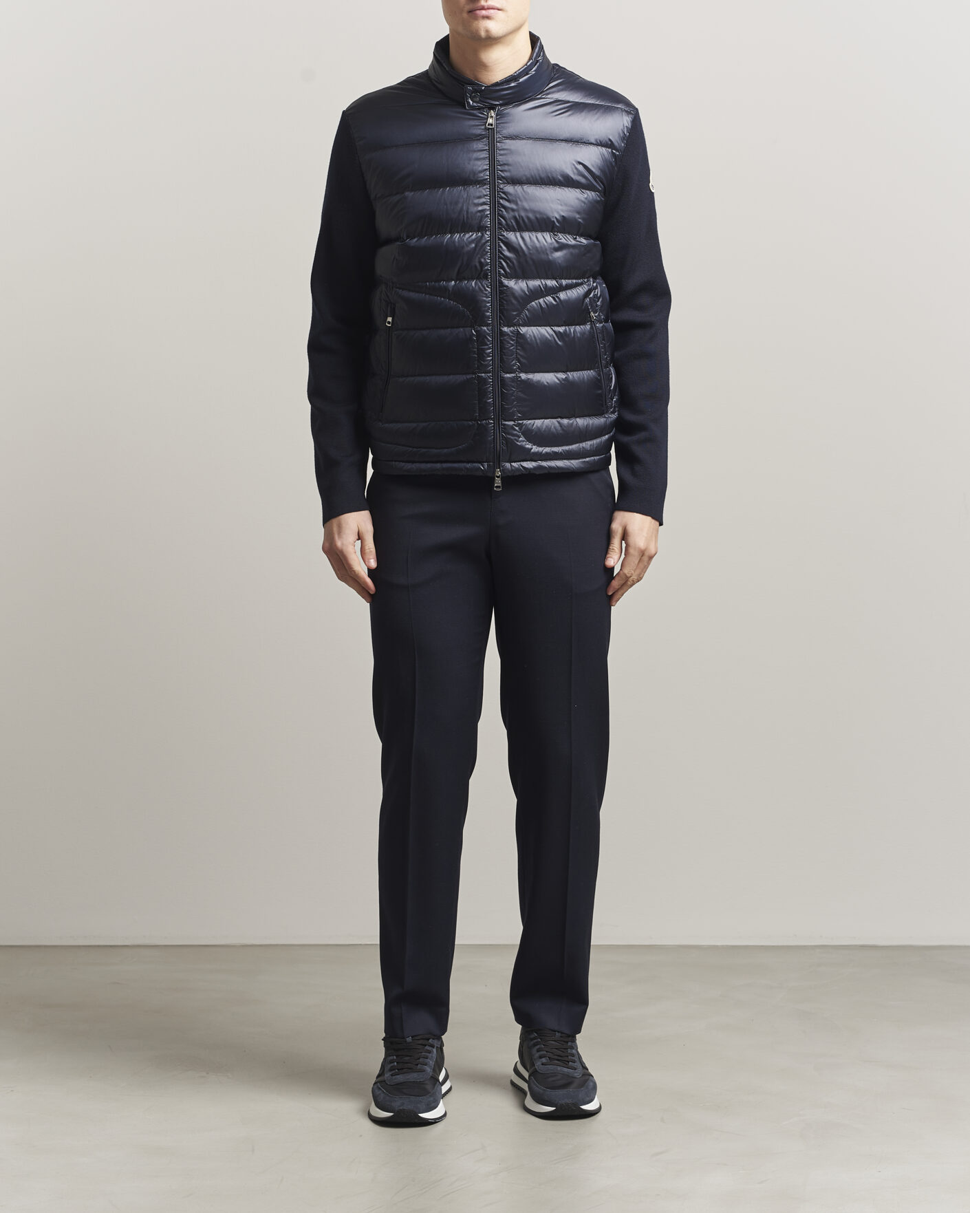 Mies | Takit | Moncler | Hybrid Laque Zip Cardigan Navy