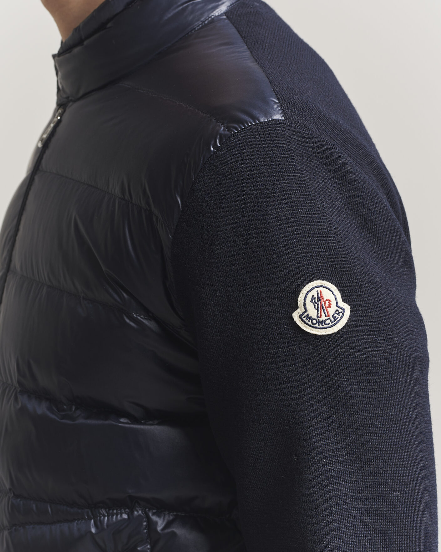 Mies | Takit | Moncler | Hybrid Laque Zip Cardigan Navy