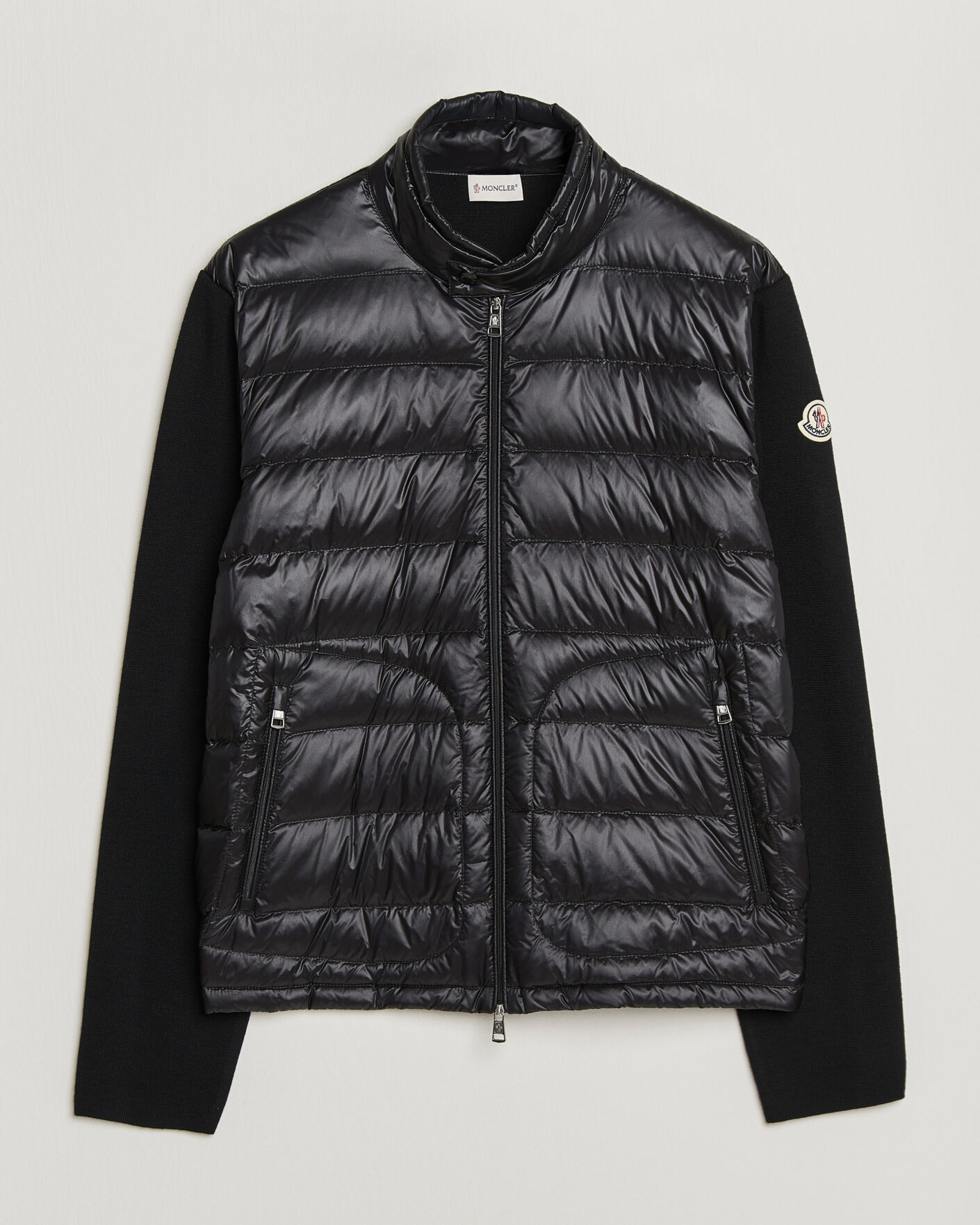 Mies | Takit | Moncler | Hybrid Laque Zip Cardigan Black
