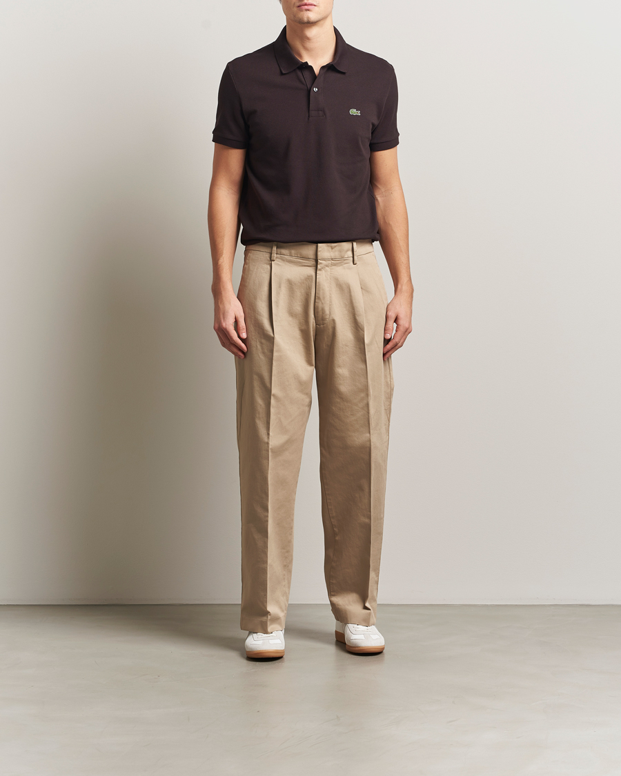 Mies | Pikeet | Lacoste | Slim Fit Polo Piké Buffle Brown
