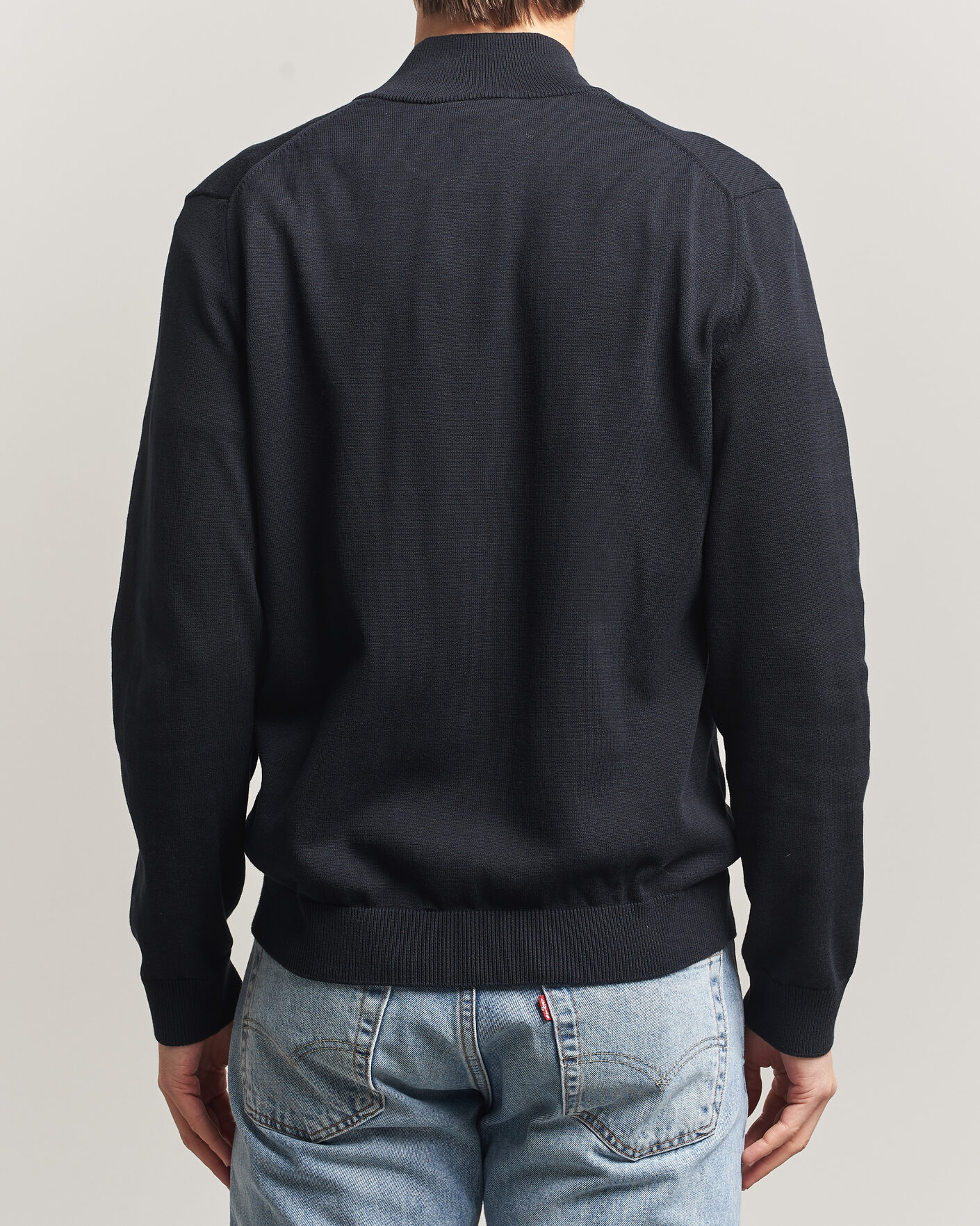 Mies | Puserot | Lacoste | Cotton Knitted Full Zip Black
